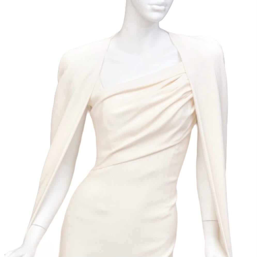 TOM FORD
CHALK DOUBLE GEORGETTE STRETCH EVENING DETACHABLE CAPE DRESS
As seen on Gwyneth at 84th Annual Academy Awards.
IT Size 38
Pre-owned, Excellent condition.