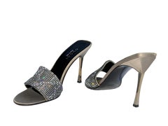 Iconic Tom Ford for Gucci FW 1997 Crystal Embellished GG Logo Monogram Shoes 8.5