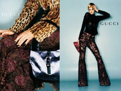 Iconic Tom Ford for Gucci FW 1999 Archival Embroidered Lace Silk Pants It 40