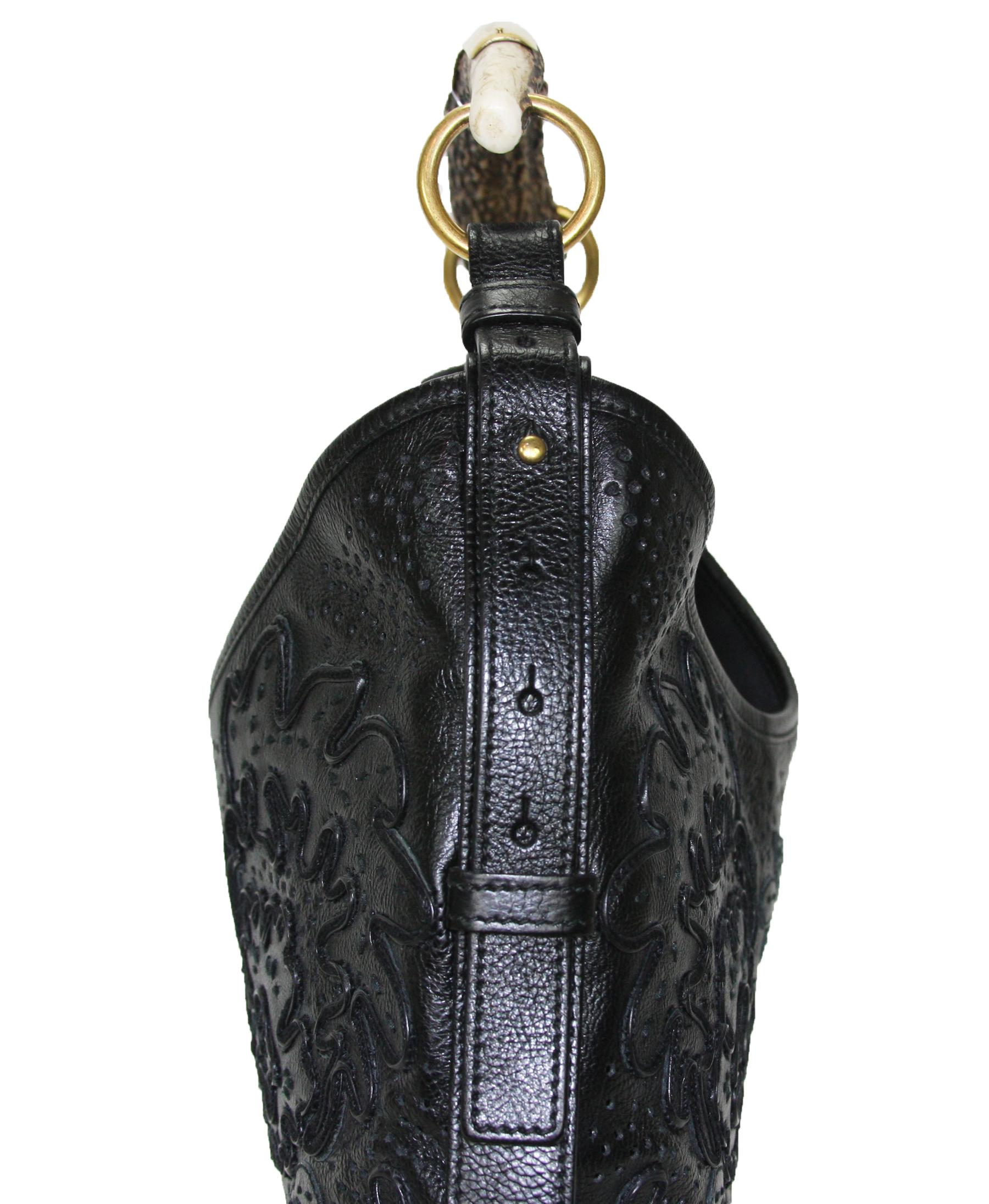Women's Iconic Tom Ford for Yves Saint Laurent Mombasa Black Embellished Leather Bag