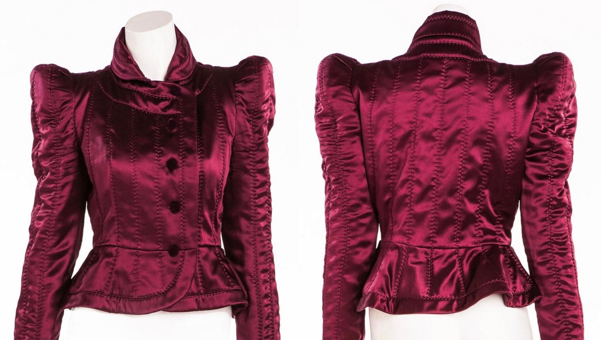 Iconic Tom Ford Yves Saint Laurent 2004 Silk Ensemble Pagoda Jacket Skirt YSL For Sale 4