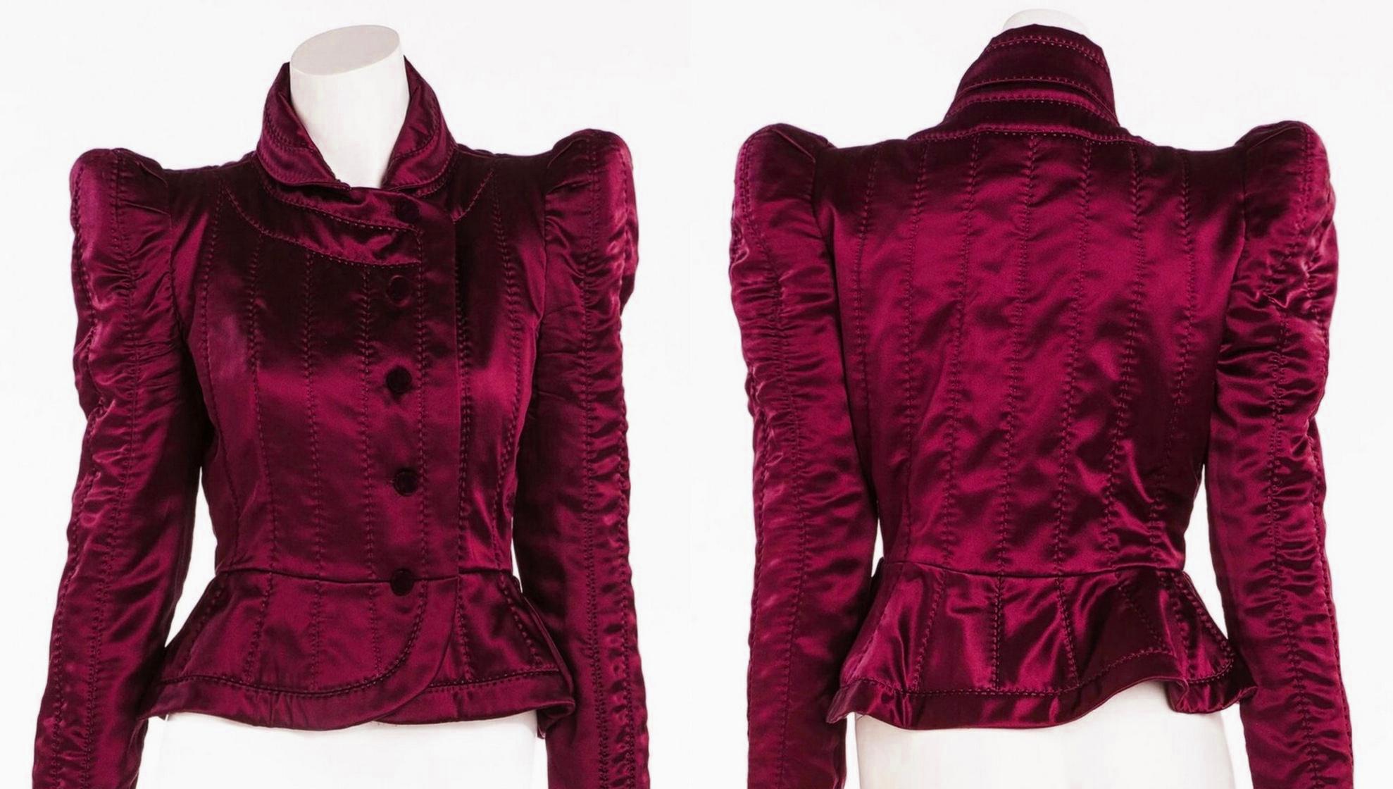 Iconic Tom Ford Yves Saint Laurent 2004 Silk Pagoda Jacket  YSL For Sale 1