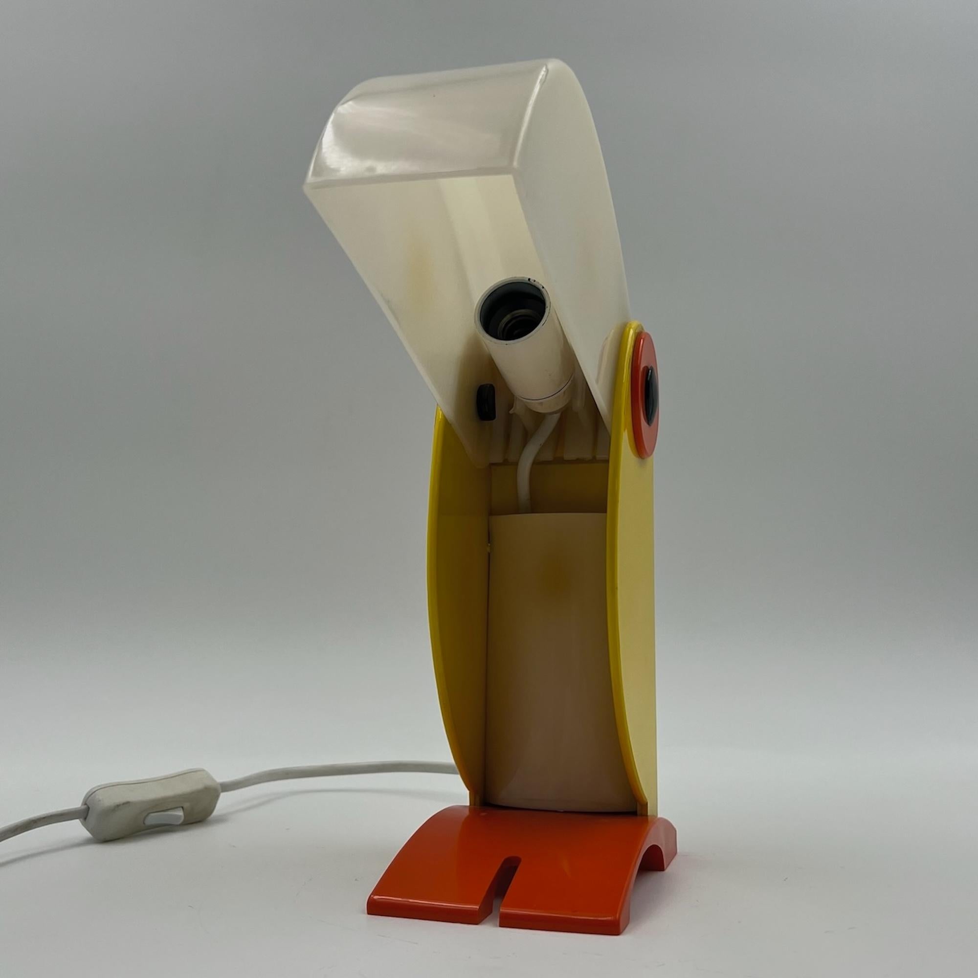 italien Lampe Toucan iconique par Enea Ferrari - Vintage 70s Old Timer Lighting Masterpiece 