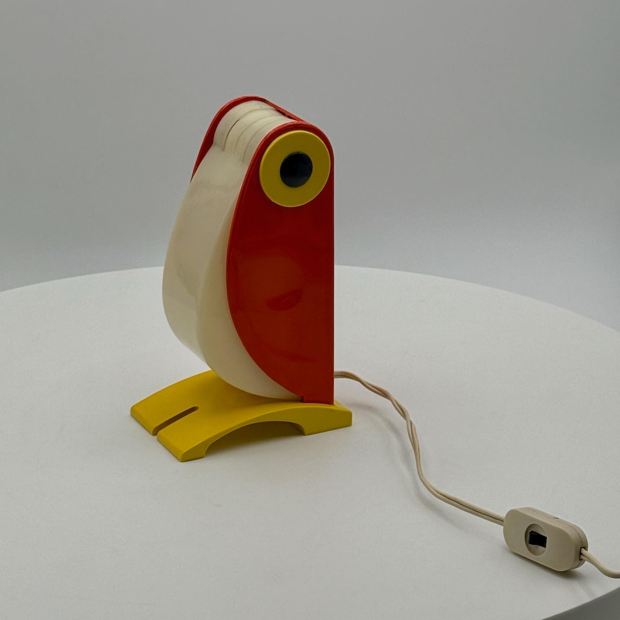 Italian Iconic Toucan Lamp by Enea Ferrari - Vintage 70s Old Timer Lighting Masterpiece
