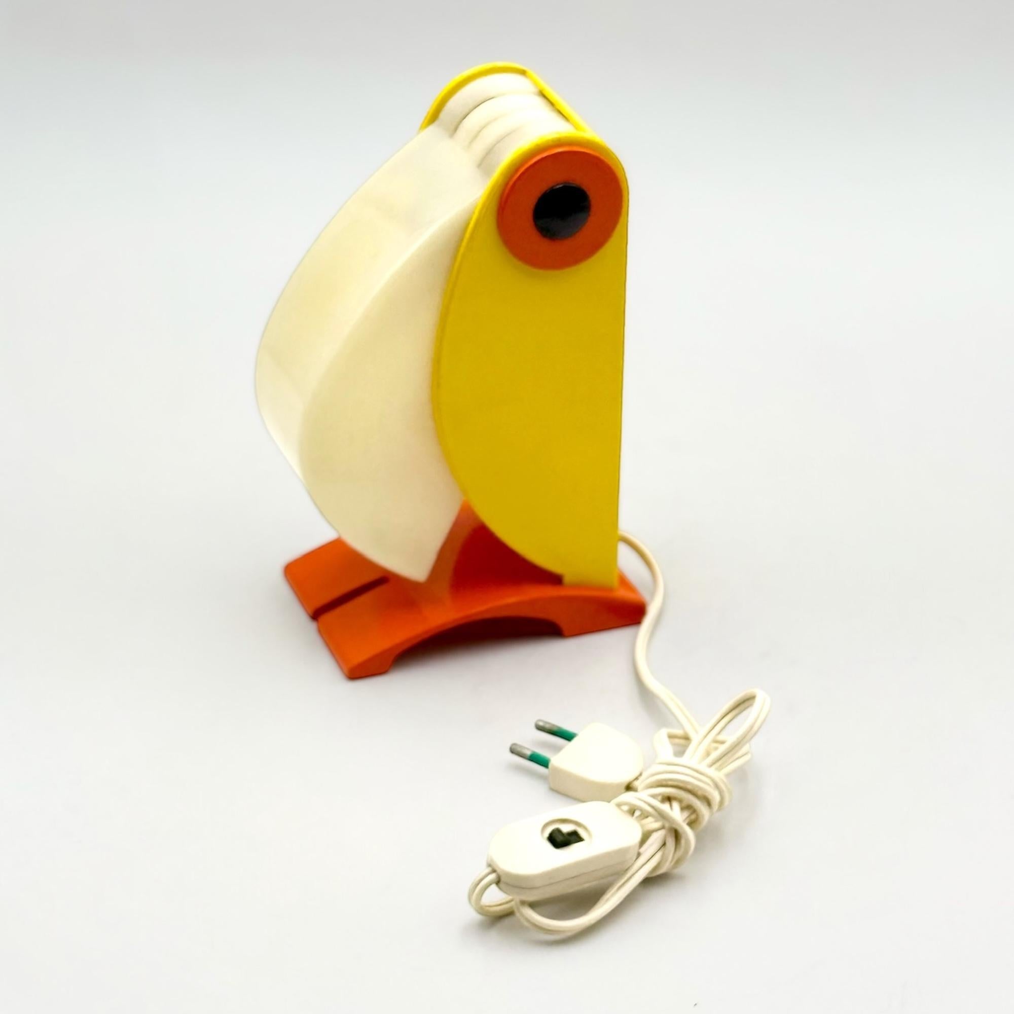 Late 20th Century Iconic Toucan Lamp by Enea Ferrari - Vintage 70s Old Timer Lighting Masterpiece