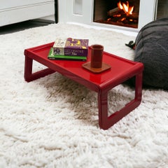 Iconic Tray Table 'Jolly' by Luigi Massoni for Guzzini in Glossy Red , 1970s