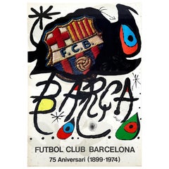 Iconic Tribute: Joan Miró's Historic Poster - FC Barcelona 75th Anniversary