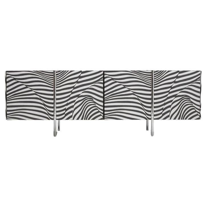Iconic Trix 
Robert Haussmann Amor Stripe 12 “Zebra” Credenza by Wogg en vente