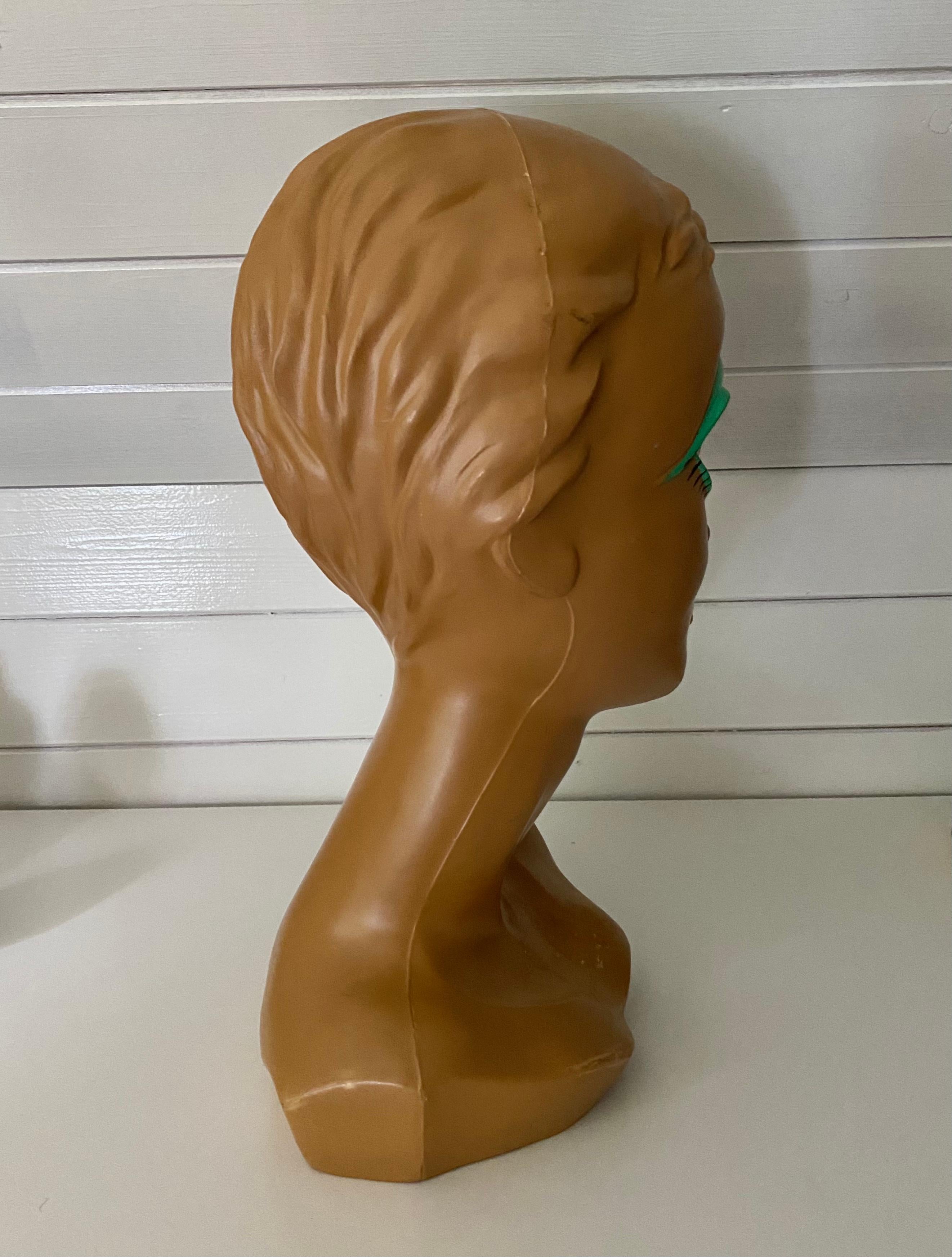 20th Century Iconic Twiggy Mannequin Head, Hat Stand, 1970s