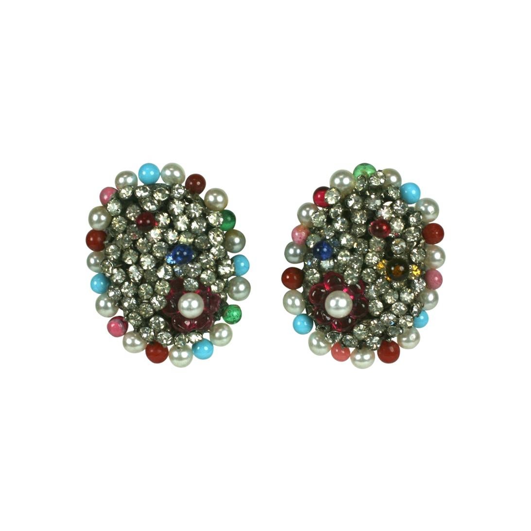Iconic Valentino Earrings by Maison Gripoix  For Sale