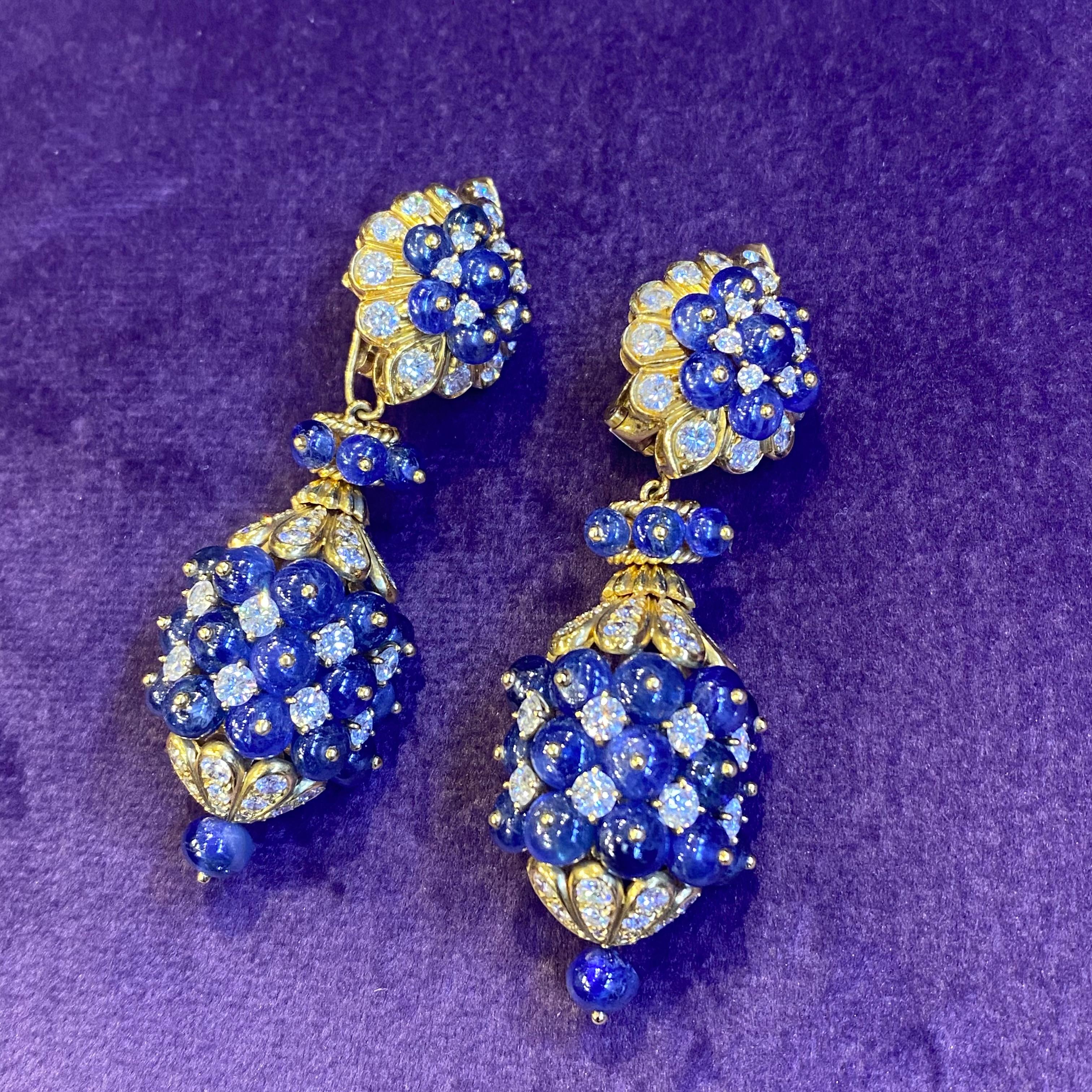 Women's Iconic Van Cleef and Arpels Day and Night Sapphire Earrings For Sale