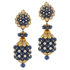 Iconic Van Cleef and Arpels Day and Night Sapphire Earrings