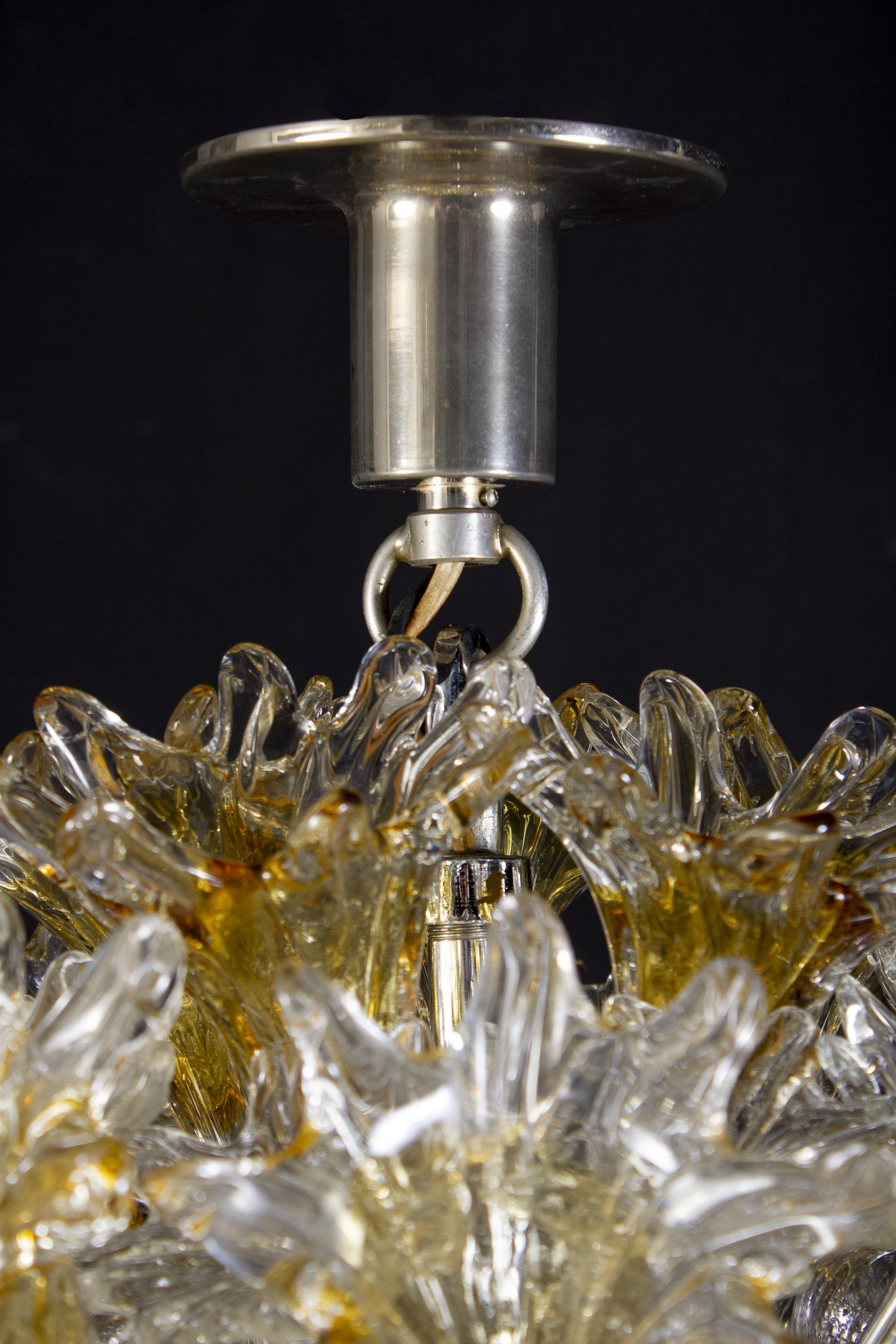 Iconic Venini Esprit Chandelier, 1970 For Sale 3