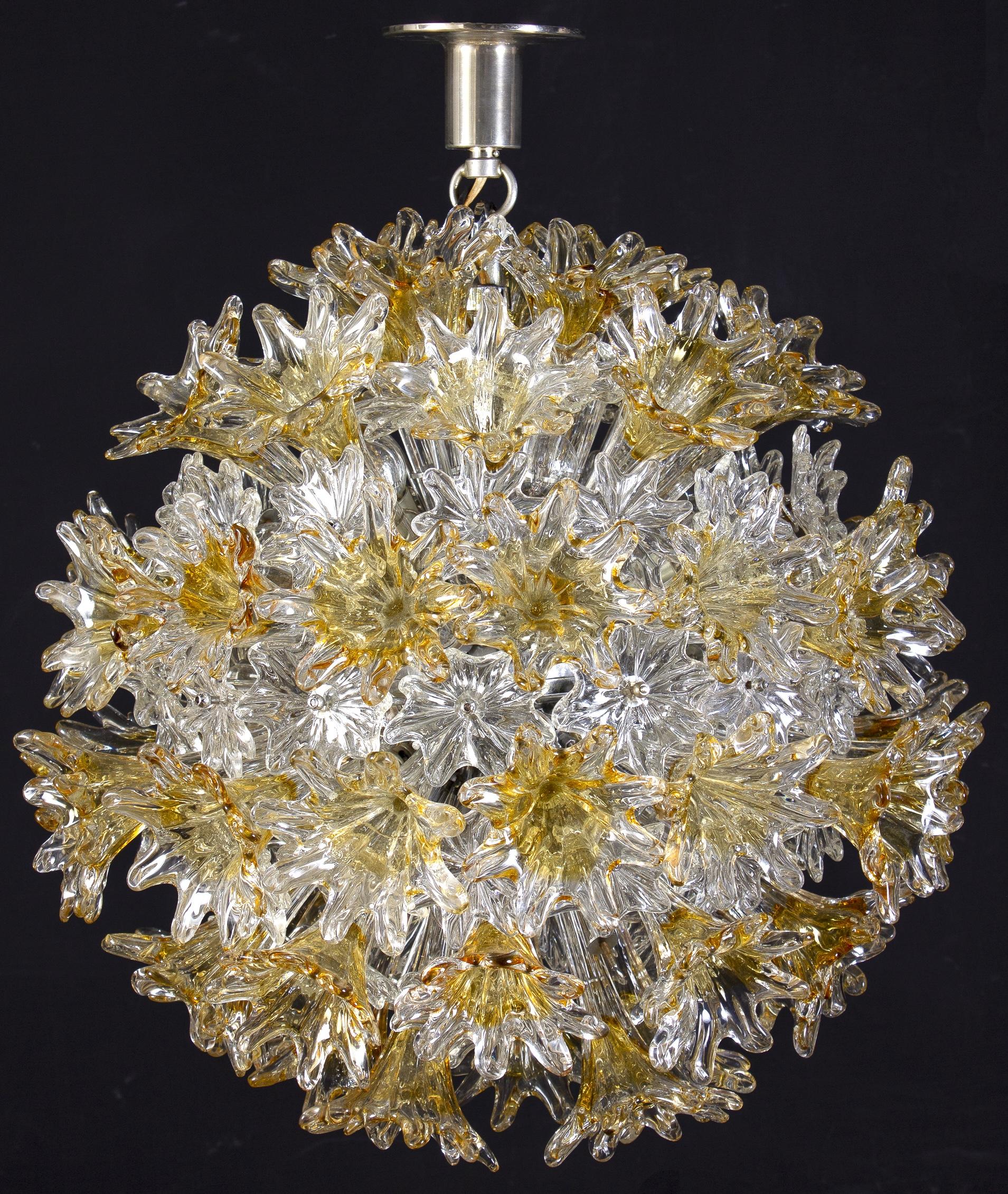 Vetro Iconico lampadario Venini Esprit, 1970 in vendita