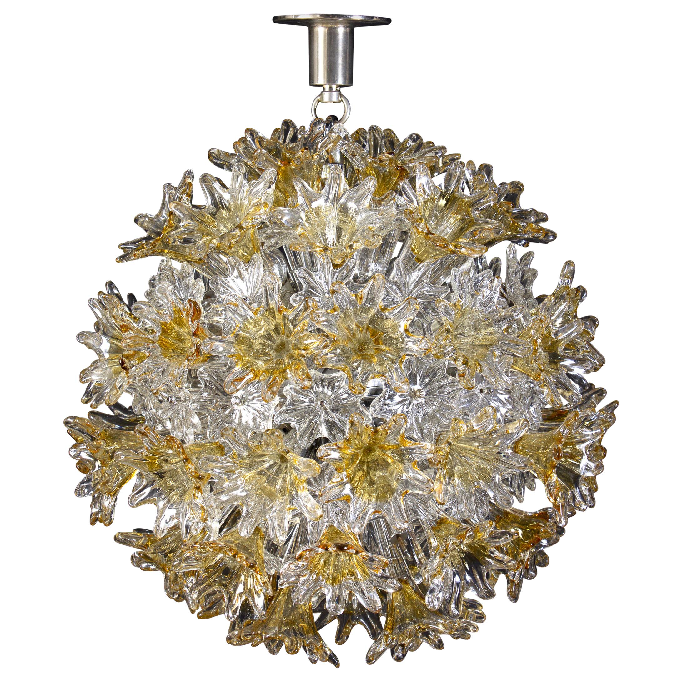 Iconic Venini Esprit Chandelier, 1970 For Sale