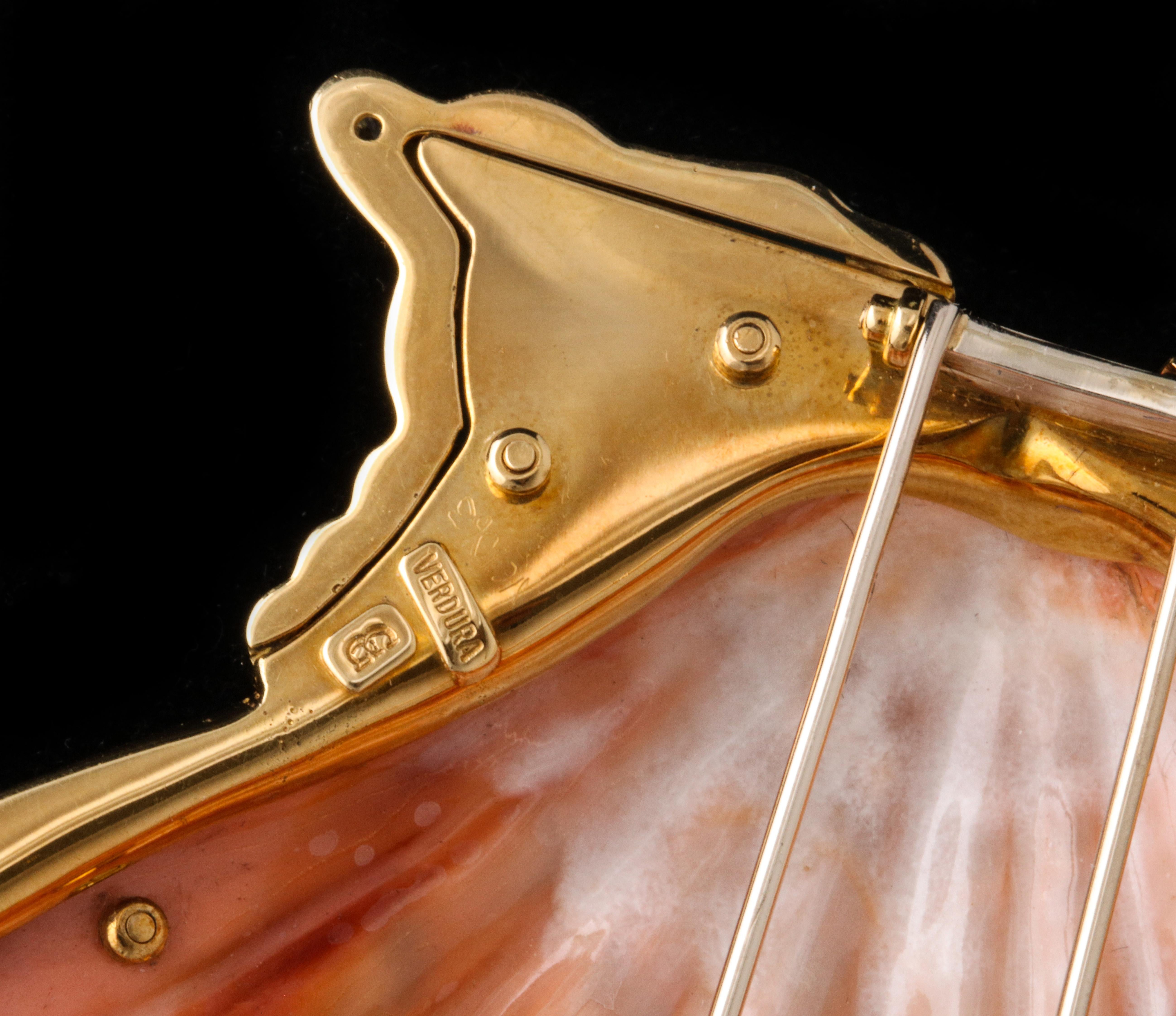 Iconic Certified Fulco Di Verdura Shell Brooch 2
