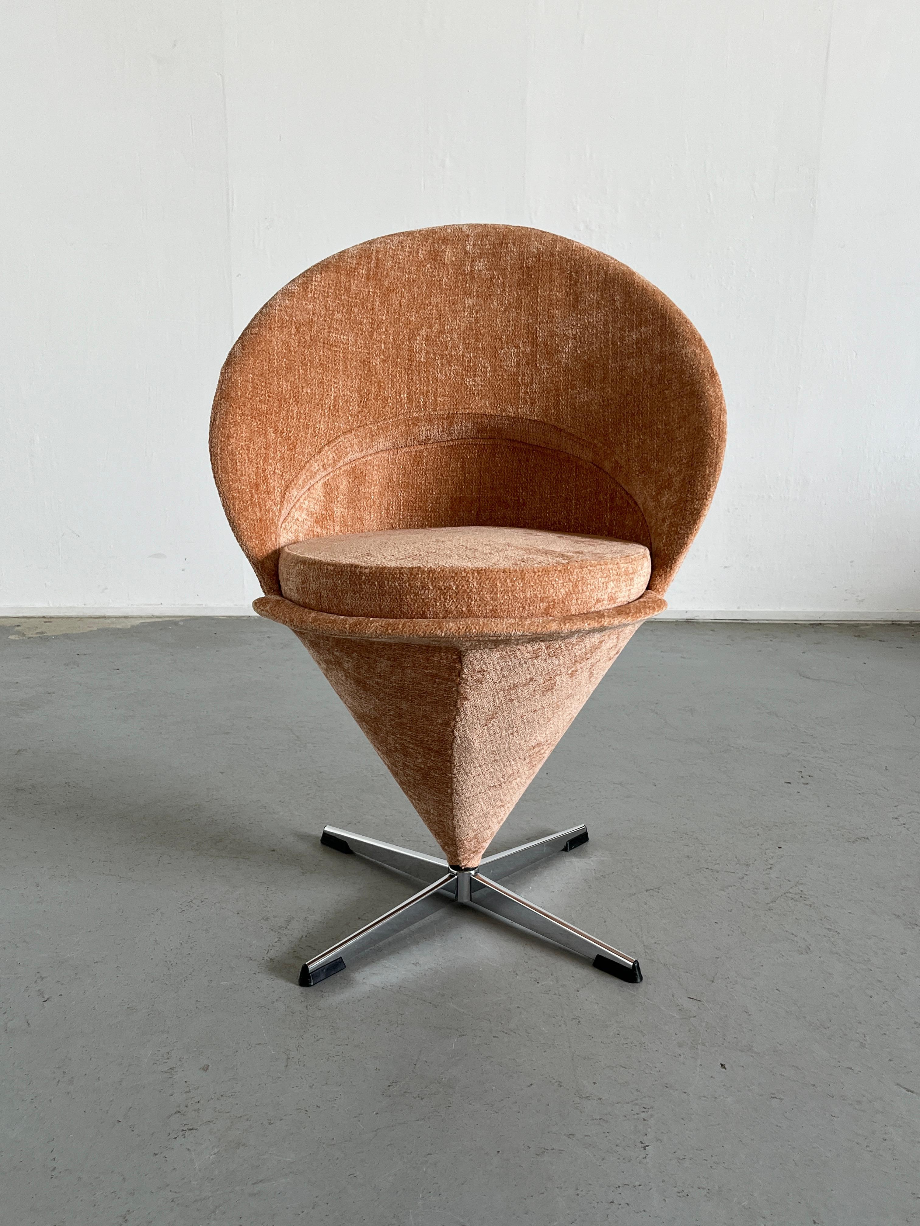 Mid-Century Modern Iconic Verner Panton 'Cone' Chair, 1950s Denmark For Sale