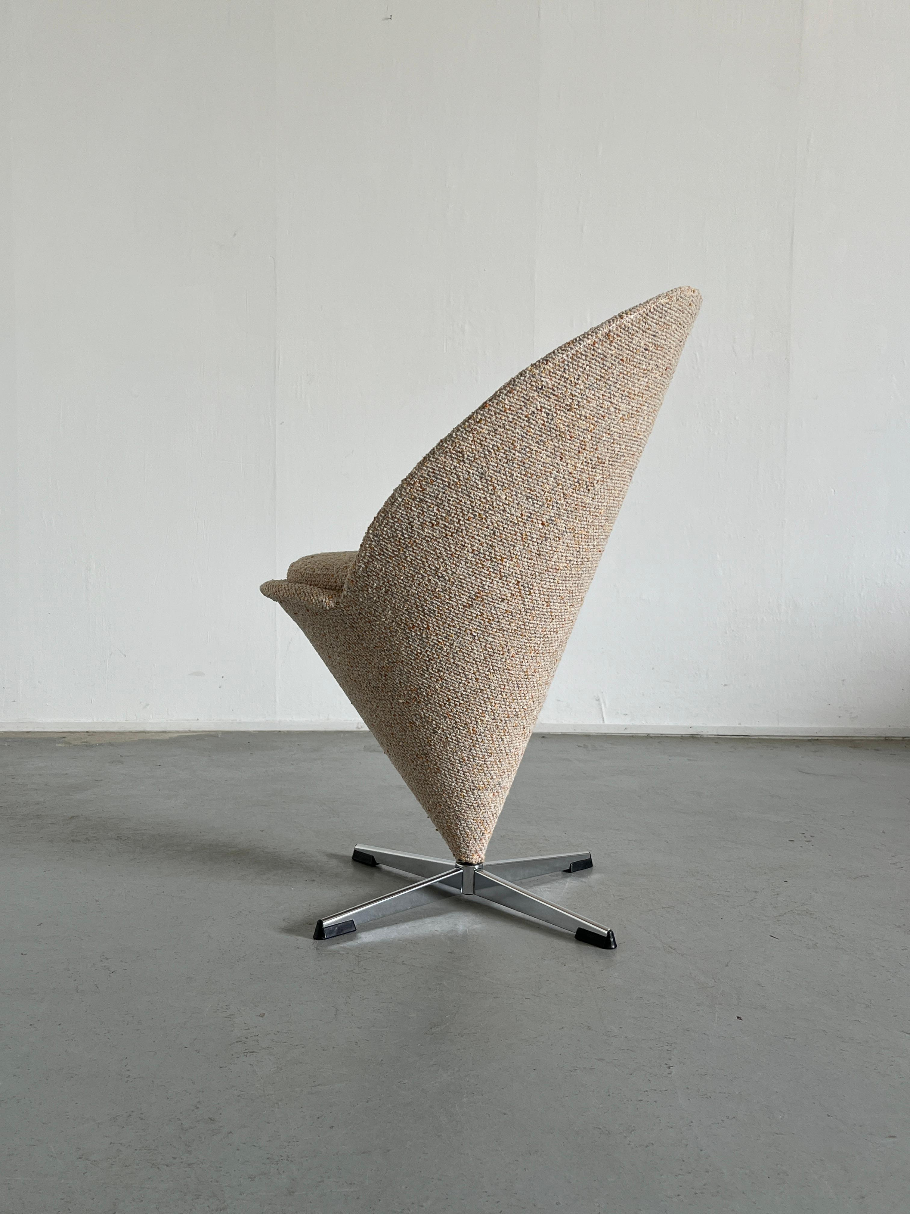 Mid-20th Century Iconic Verner Panton 'Cone' Chair, 1950s Denmark For Sale