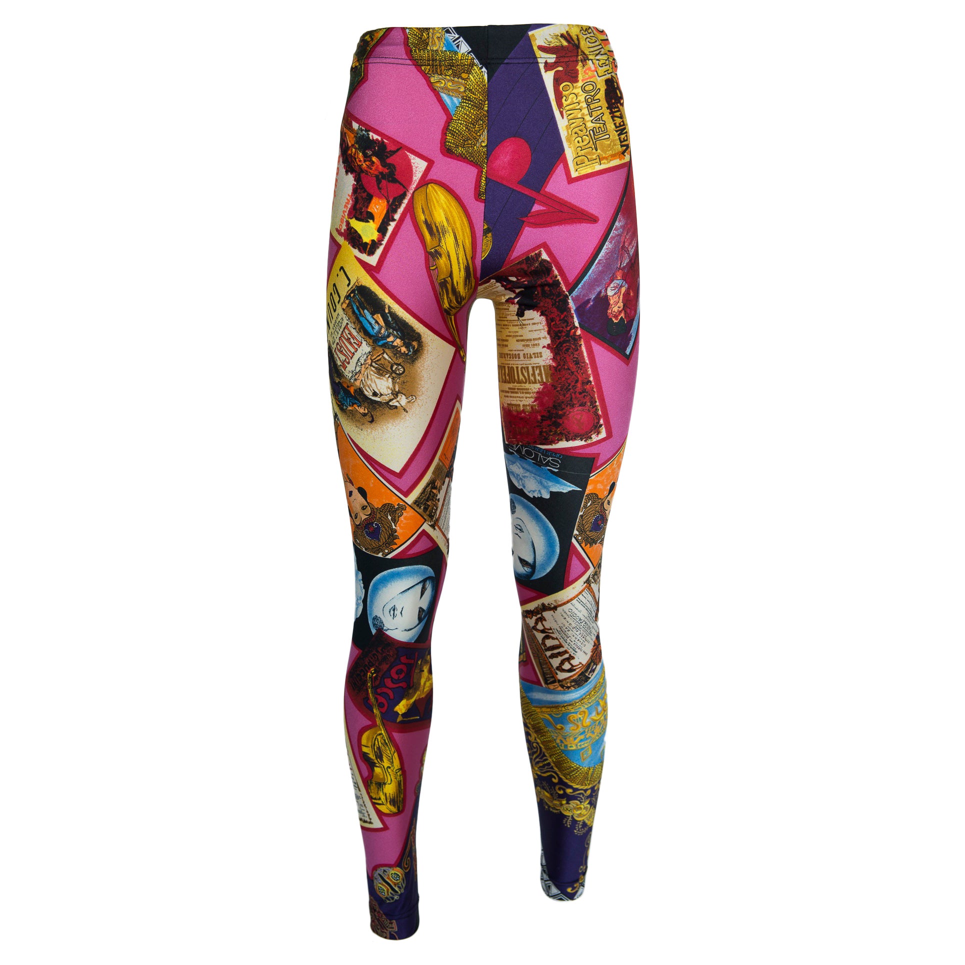 Pantalon legging extensible imprimé Versace Couture, automne-hiver 1991