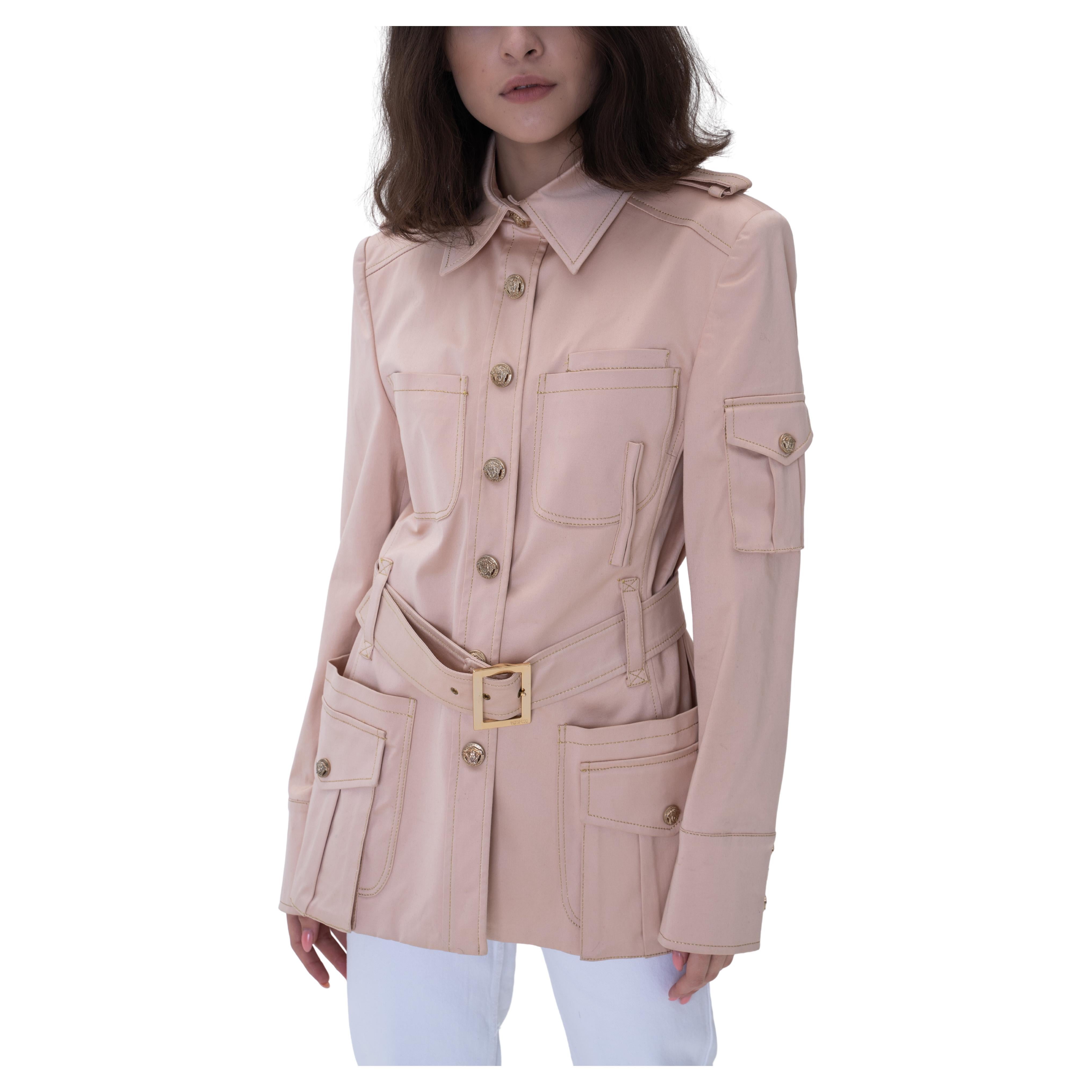 Iconic Versace S/S 2005 Medusa Head Button Blazer Jacket rare For Sale