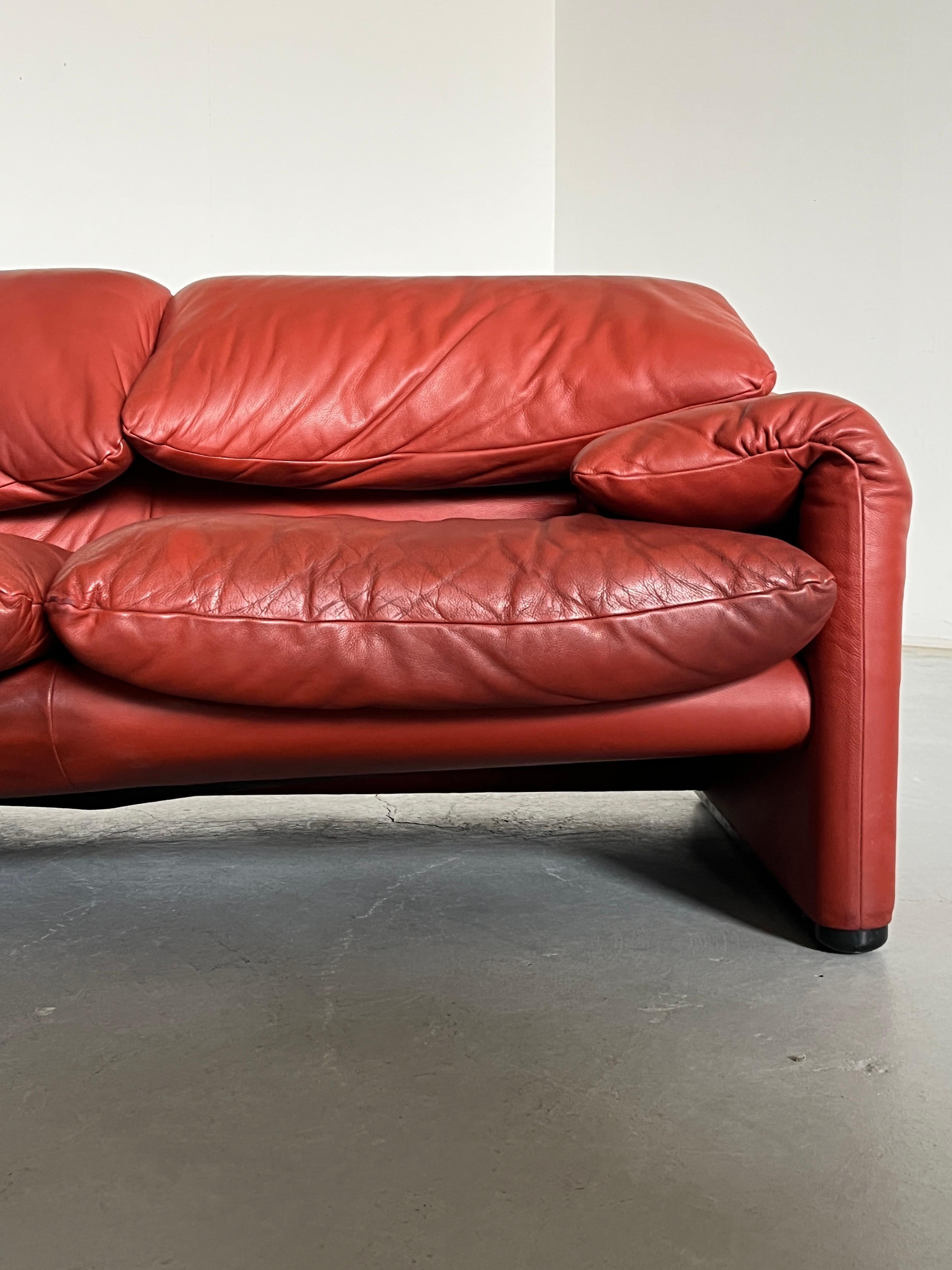 Ikonisches Vico Magistretti 'Maralunga' Dreisitzer-Sofa für Cassina, 1990er Jahre Italien im Angebot 2