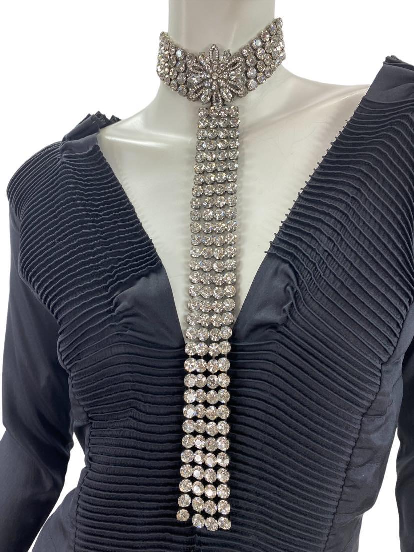 Iconic Vintage 2001 Dolce & Gabbana Crystal Lariant Necklace 2