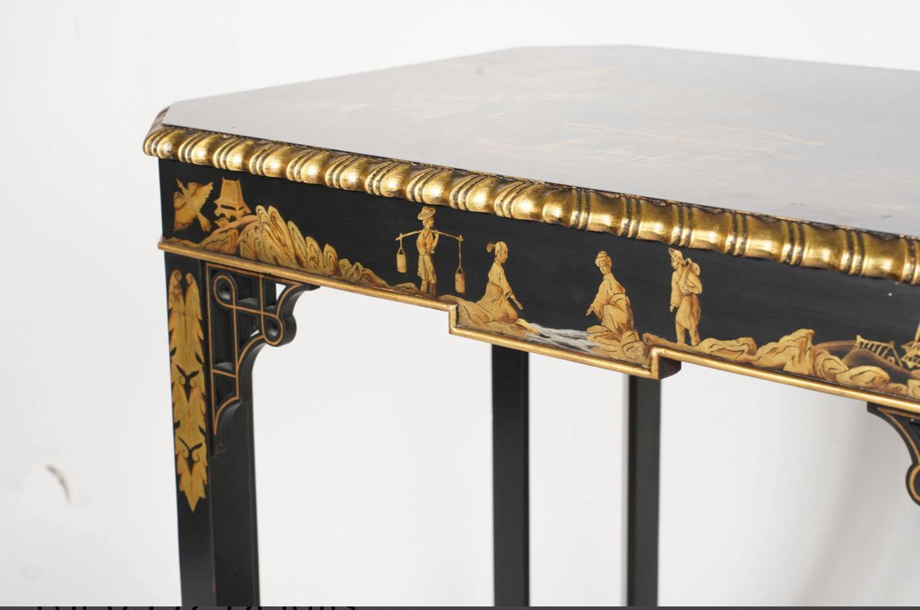 Lacquer Iconic Vintage Chinese Chippendale Side Tables from John Widdicomb For Sale