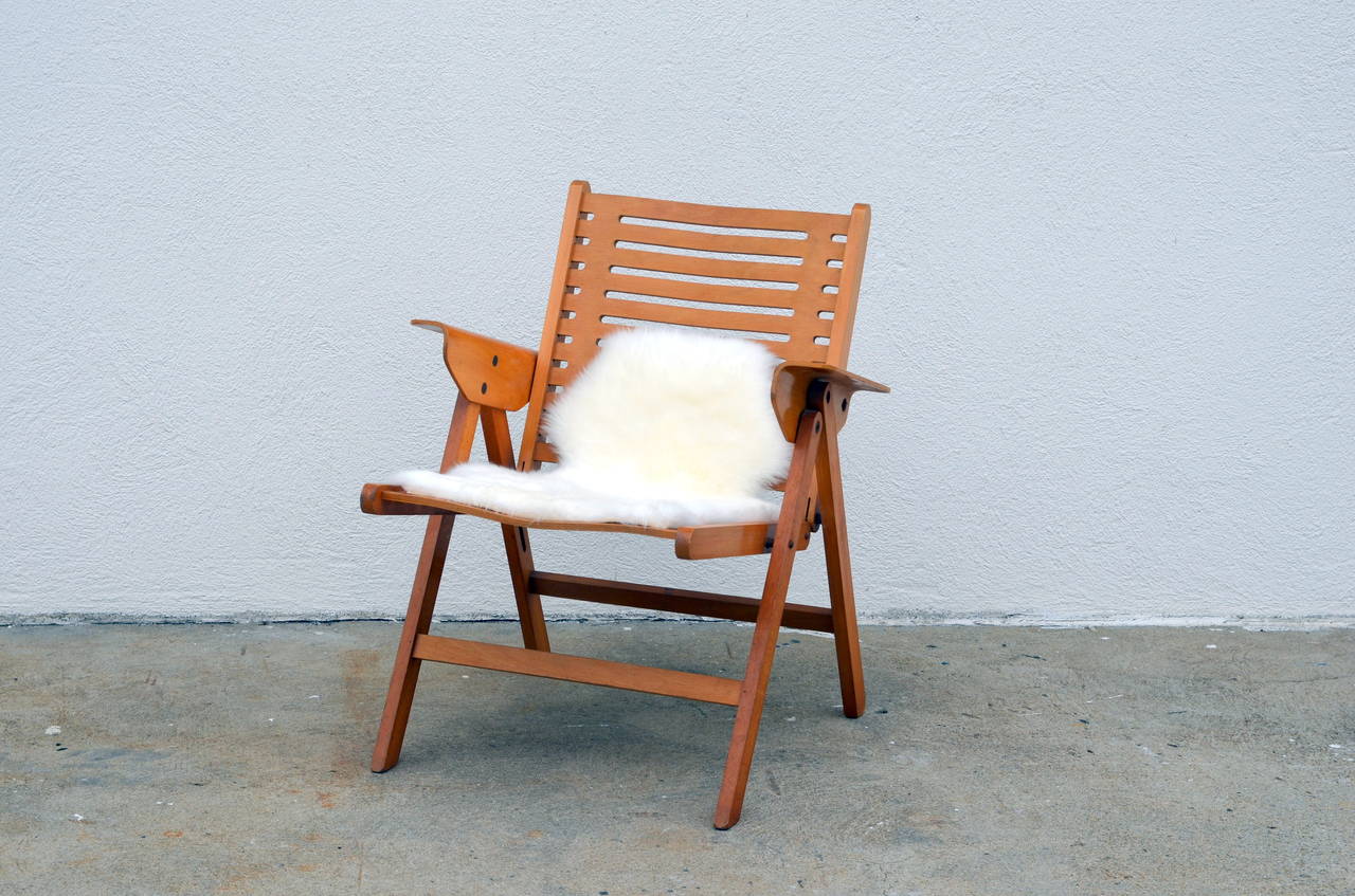 vintage wooden beach chairs