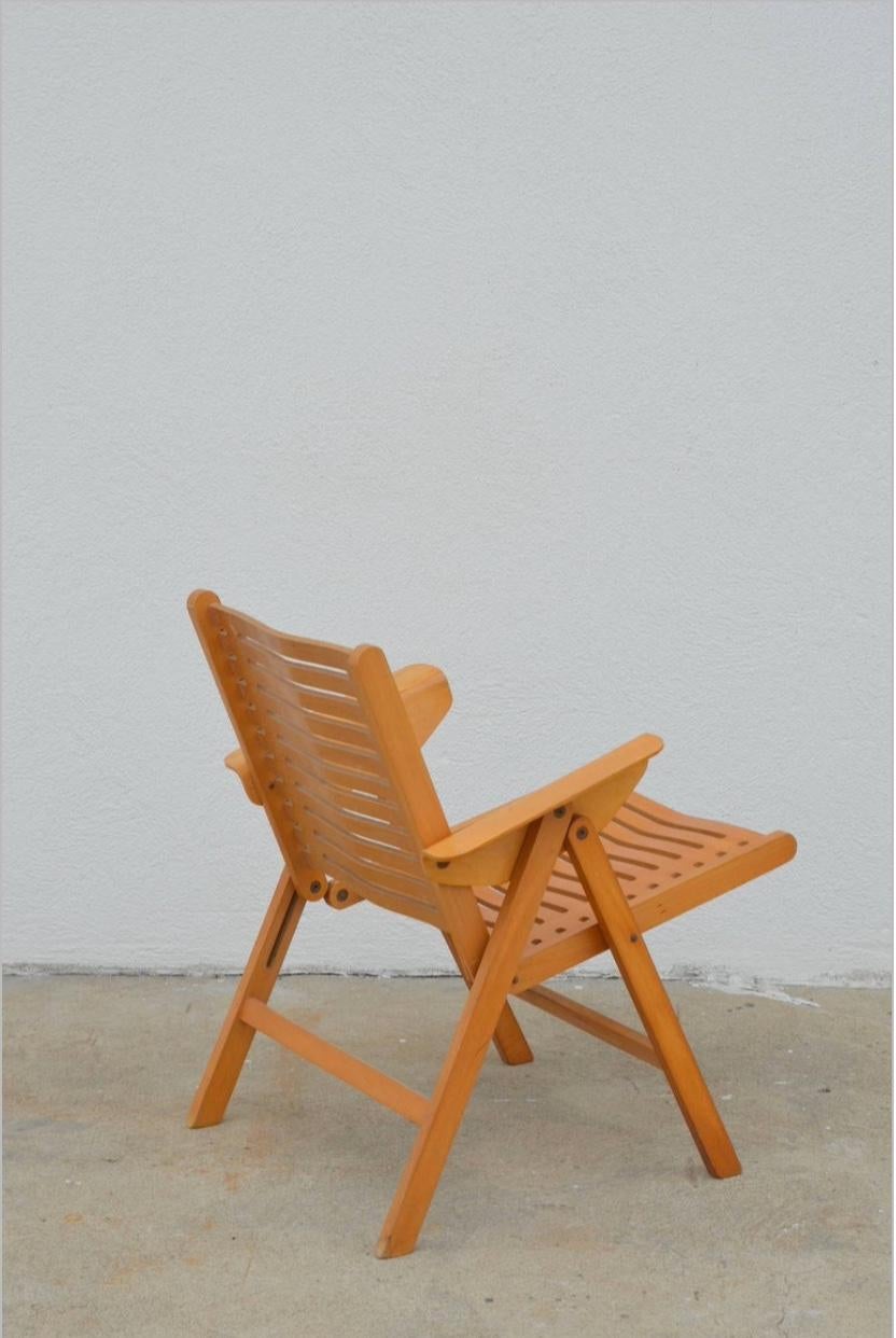 Iconic Vintage Folding Rex Lounge Chair by Niko Kralj In Good Condition For Sale In Los Angeles, CA