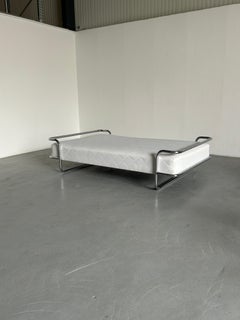 Iconic Vintage Ikea "Kromvik" Chrome Bed with Mattress, Knut Hagberg, 1980s