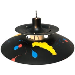 Iconic Vintage PH5 Chandelier for L. Poulsen of DK in Satin Black with Art Work