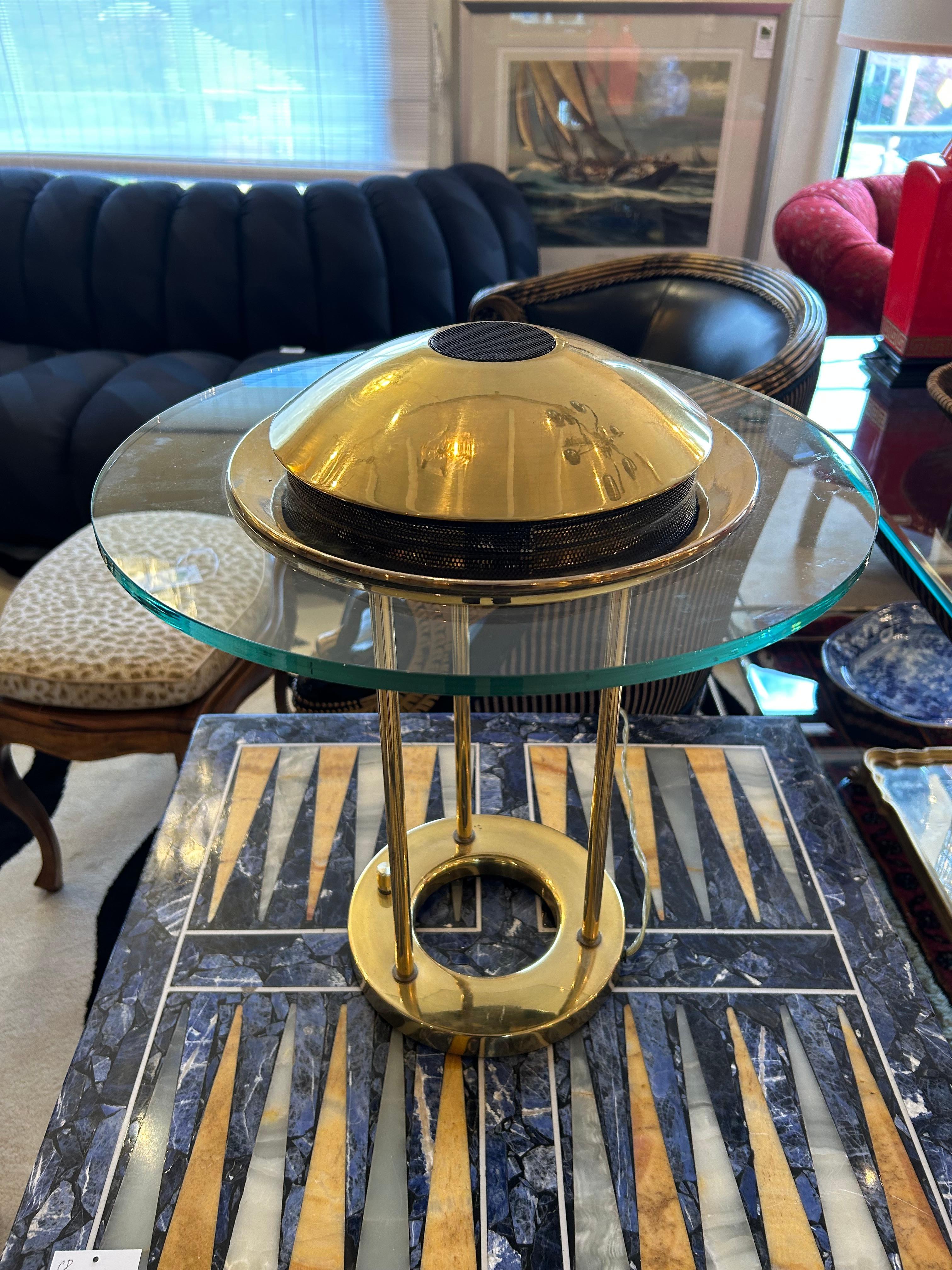 Iconic Vintage Robert Sonneman Saturn Table Lamp In Good Condition For Sale In Hopewell, NJ