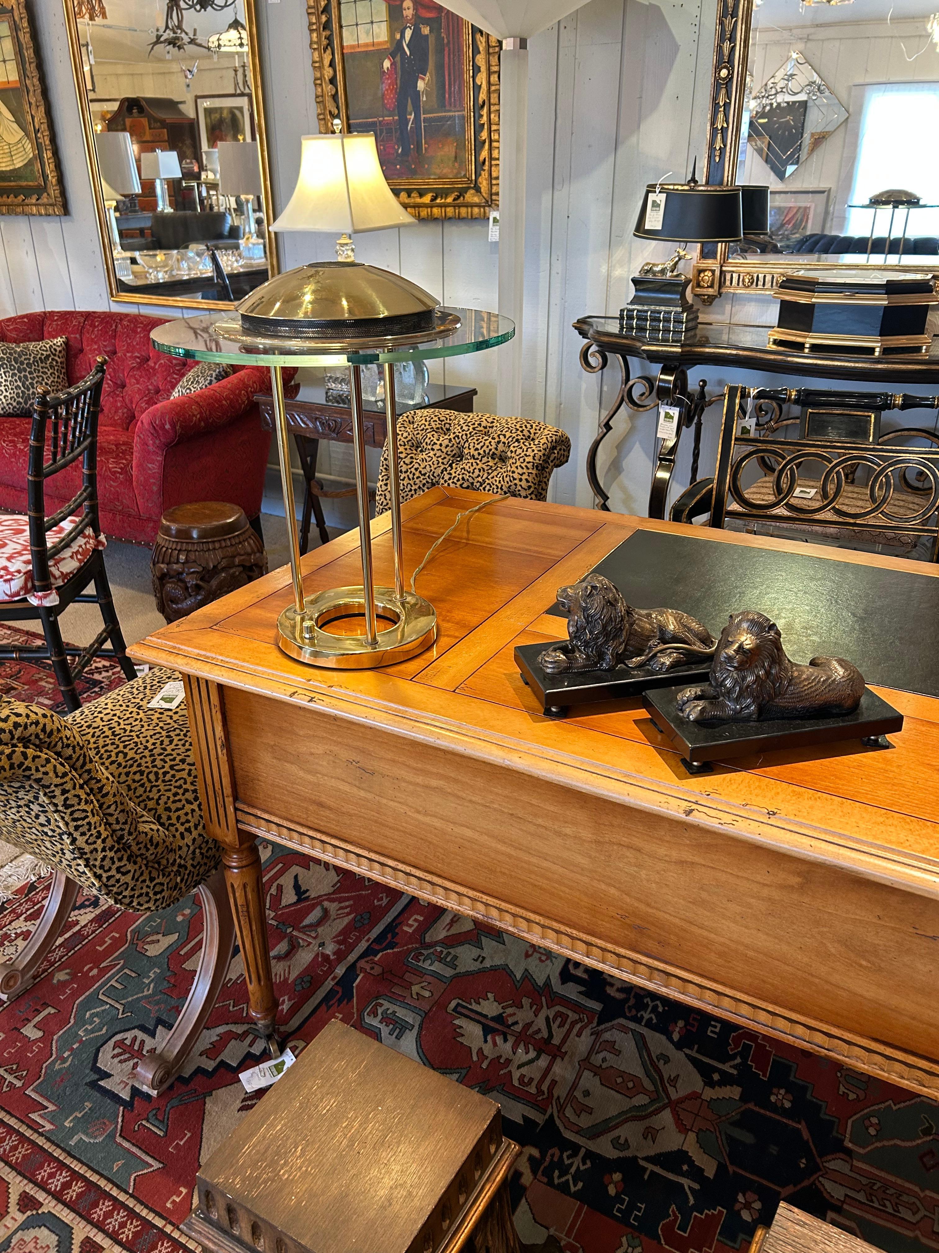 Brass Iconic Vintage Robert Sonneman Saturn Table Lamp For Sale