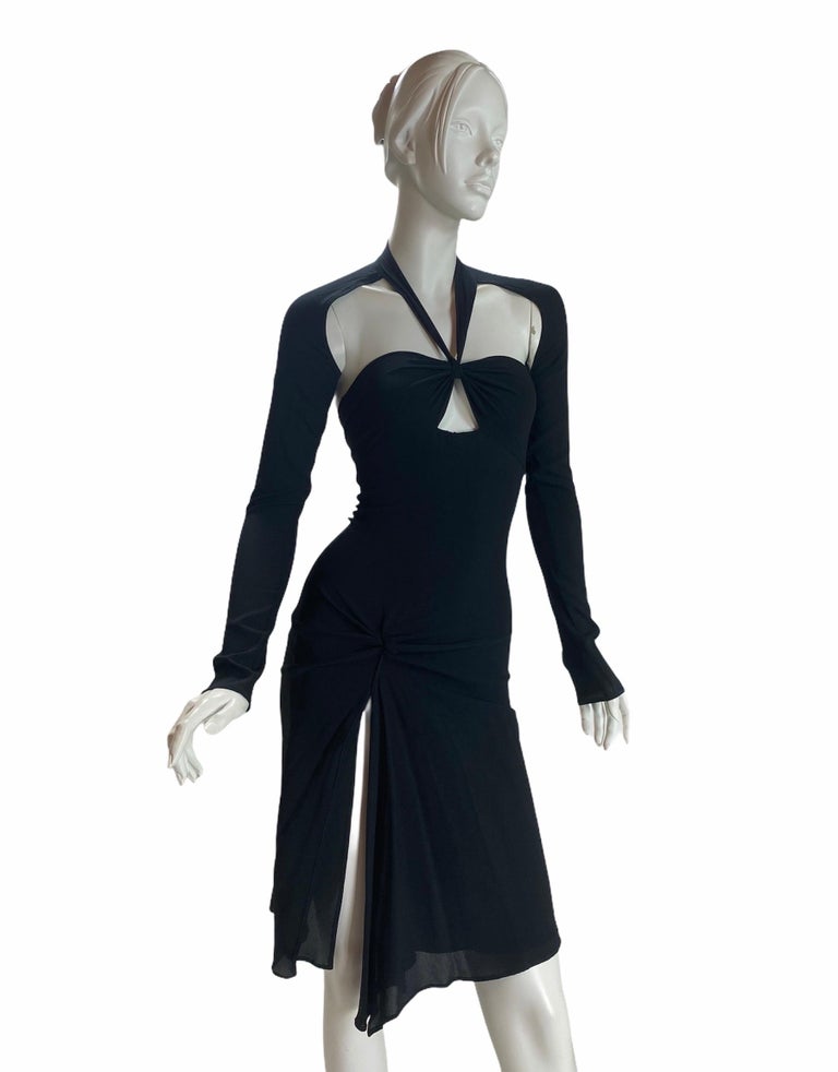 90s gucci by tom ford black dress 1990'S Gucci Tom Ford Backless Dress  villa amour vintage