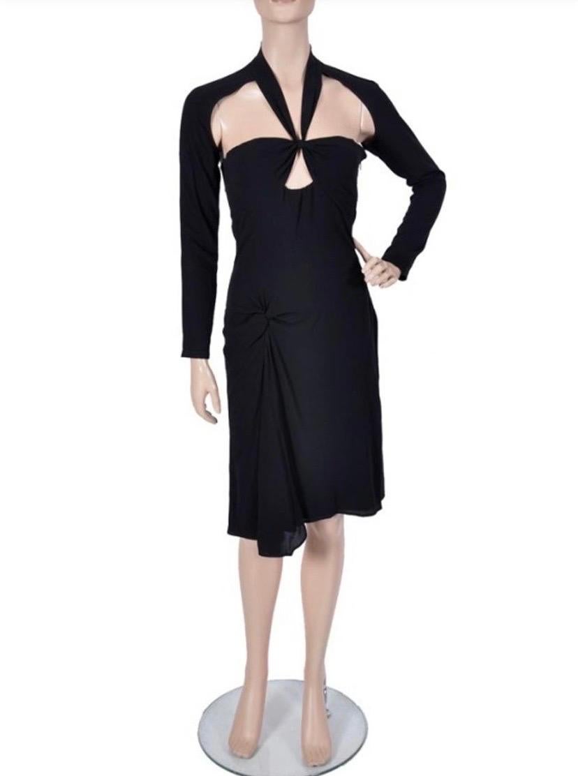 Iconic Vintage Tom Ford for Gucci Black Dress Size 38 For Sale 1