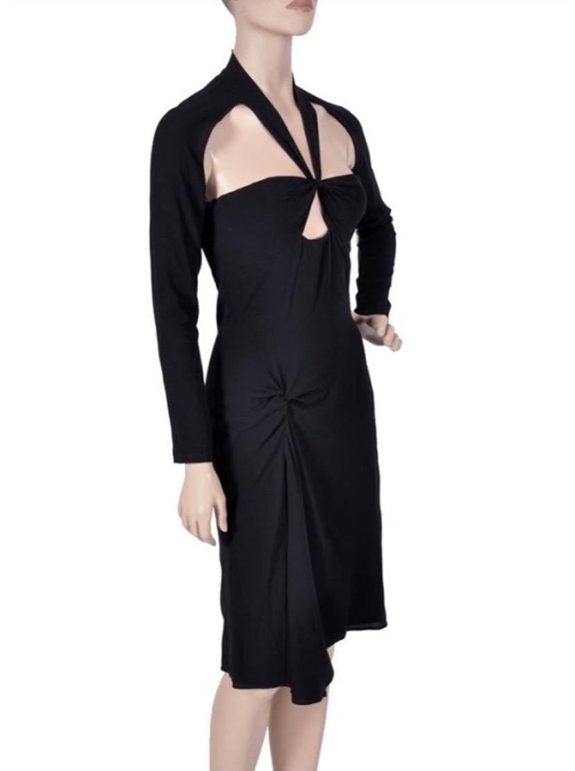 Iconic Vintage Tom Ford for Gucci Black Dress Size 38 For Sale 2