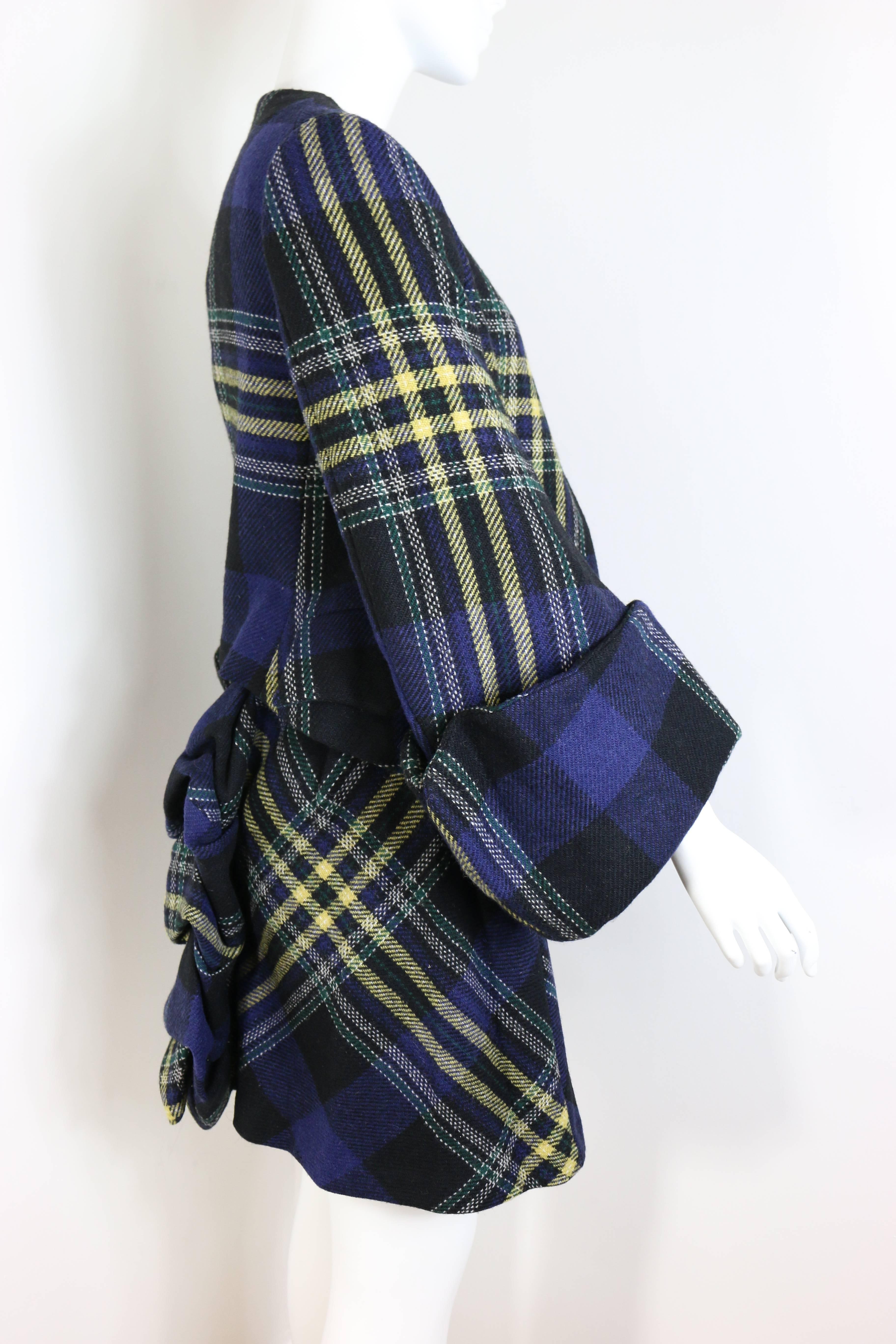 Black Iconic Vivienne Westwood wool tartan suit set For Sale