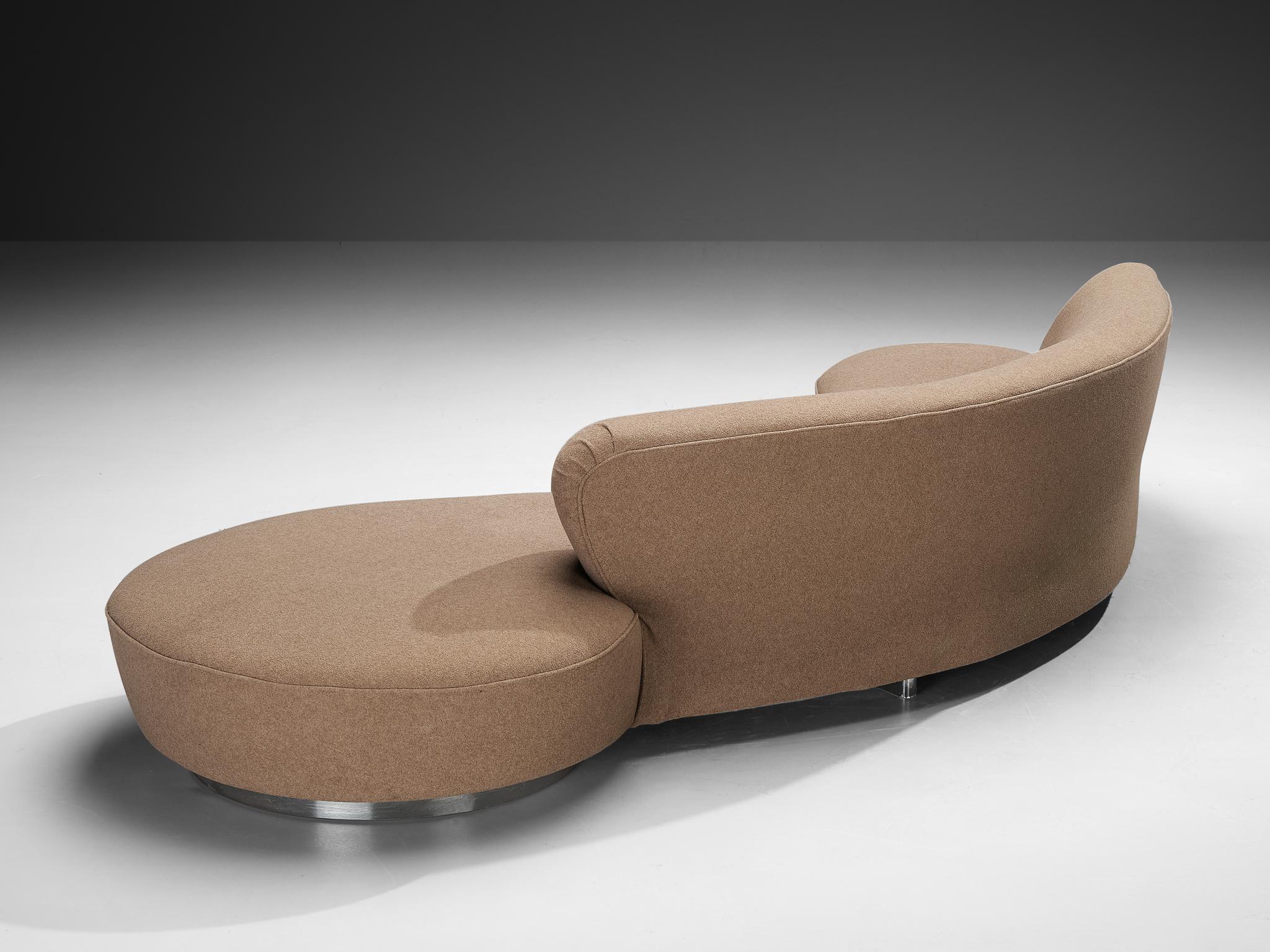Ikonisches Vladimir Kagan 'Serpentine' Sofa in Beige gepolstert im Angebot 4