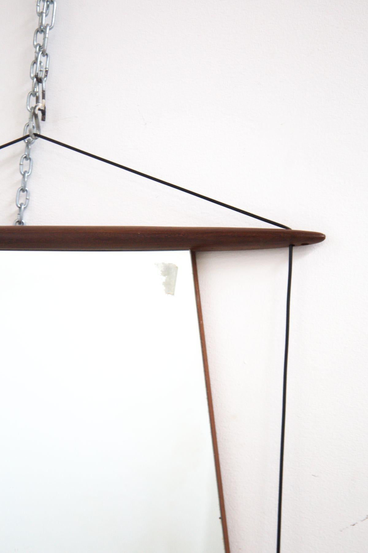 Mid-Century moderno Iconic Wall Mirror by ico Parisi for MIM Mod. Paraggi in vendita