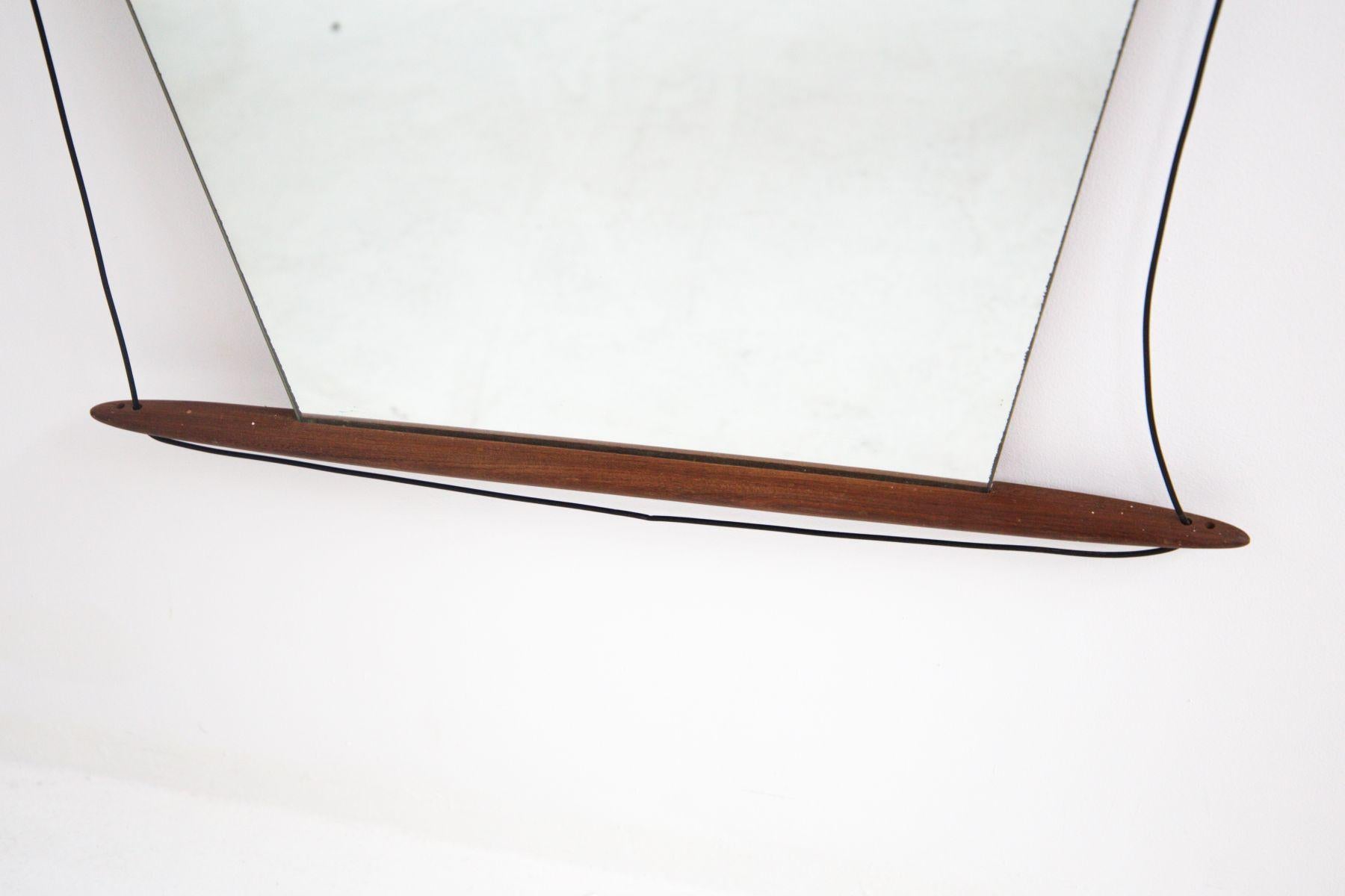 Italian Iconic Wall Mirror by ico Parisi for MIM Mod. Paraggi in vendita