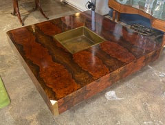 Iconic Willy Rizzo Black Coffee Table for Mario Sabot, Italy 1970s