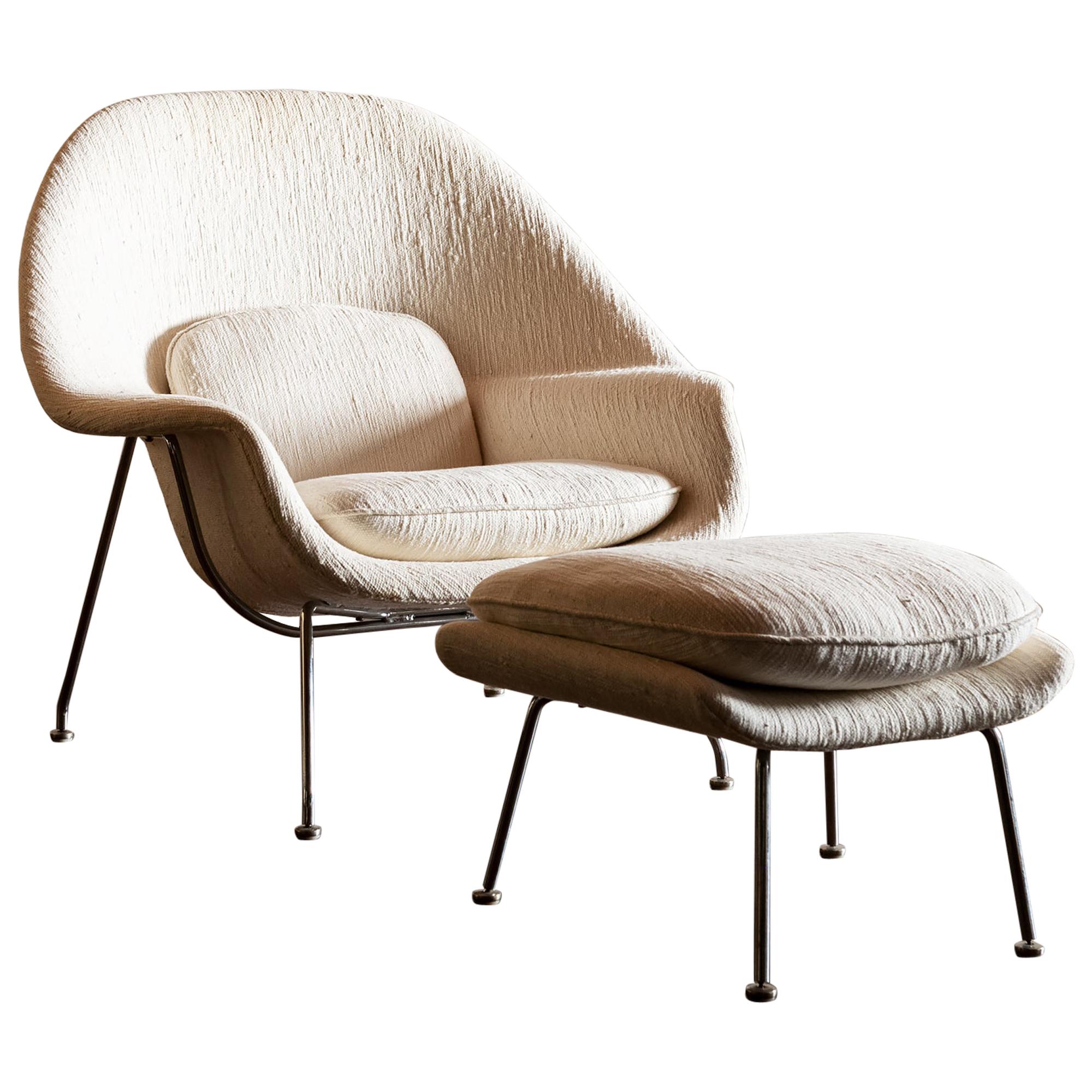 Iconic Womb Chair and Ottoman by Eero Saarinen for Knoll, United States, 1960s