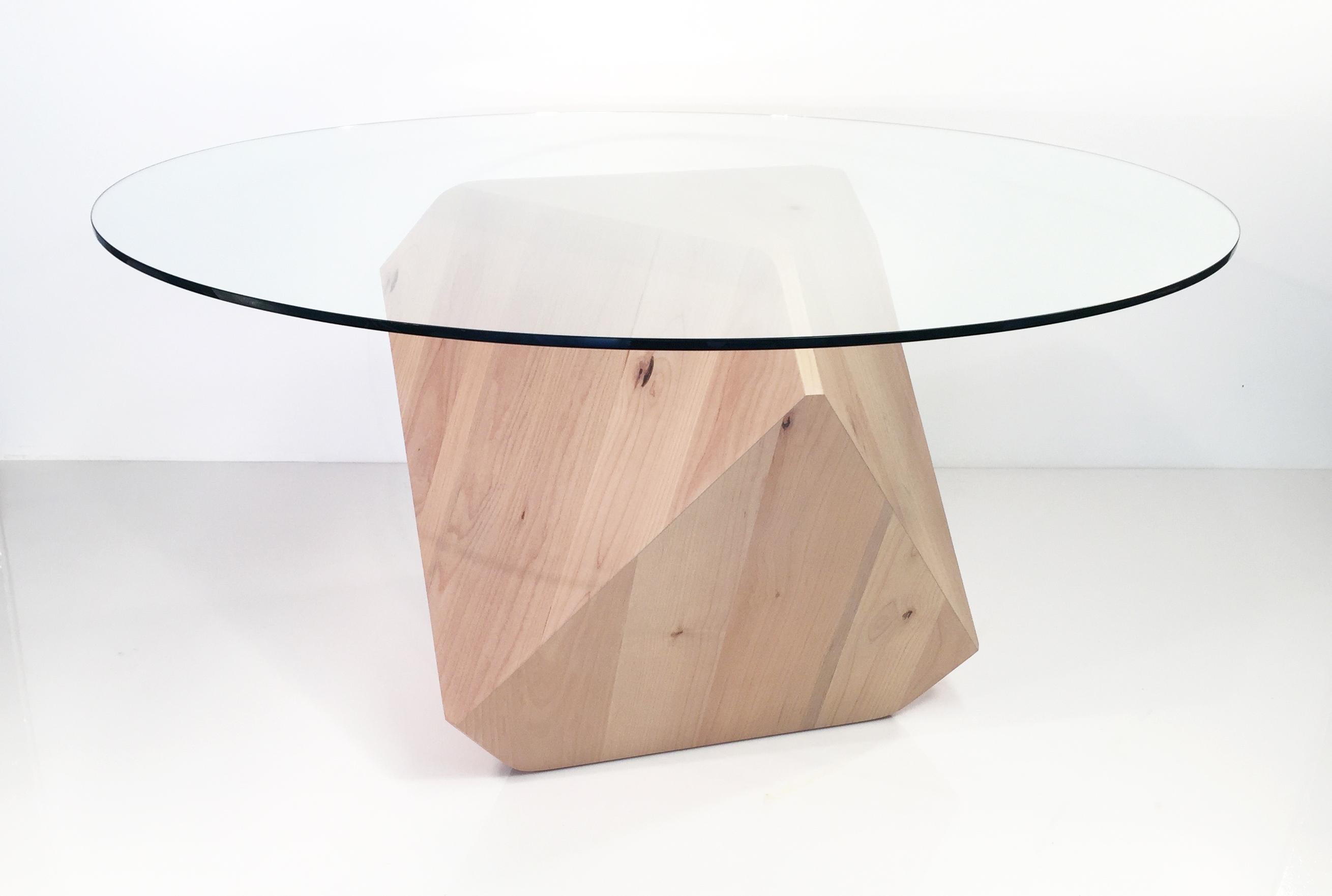 WAS $3800., now $1900. VERY LIMITED TIME.
Designed in 2000, the faceted table that ignited the cubist craze and put William Earle on the map.
Shown with a 54