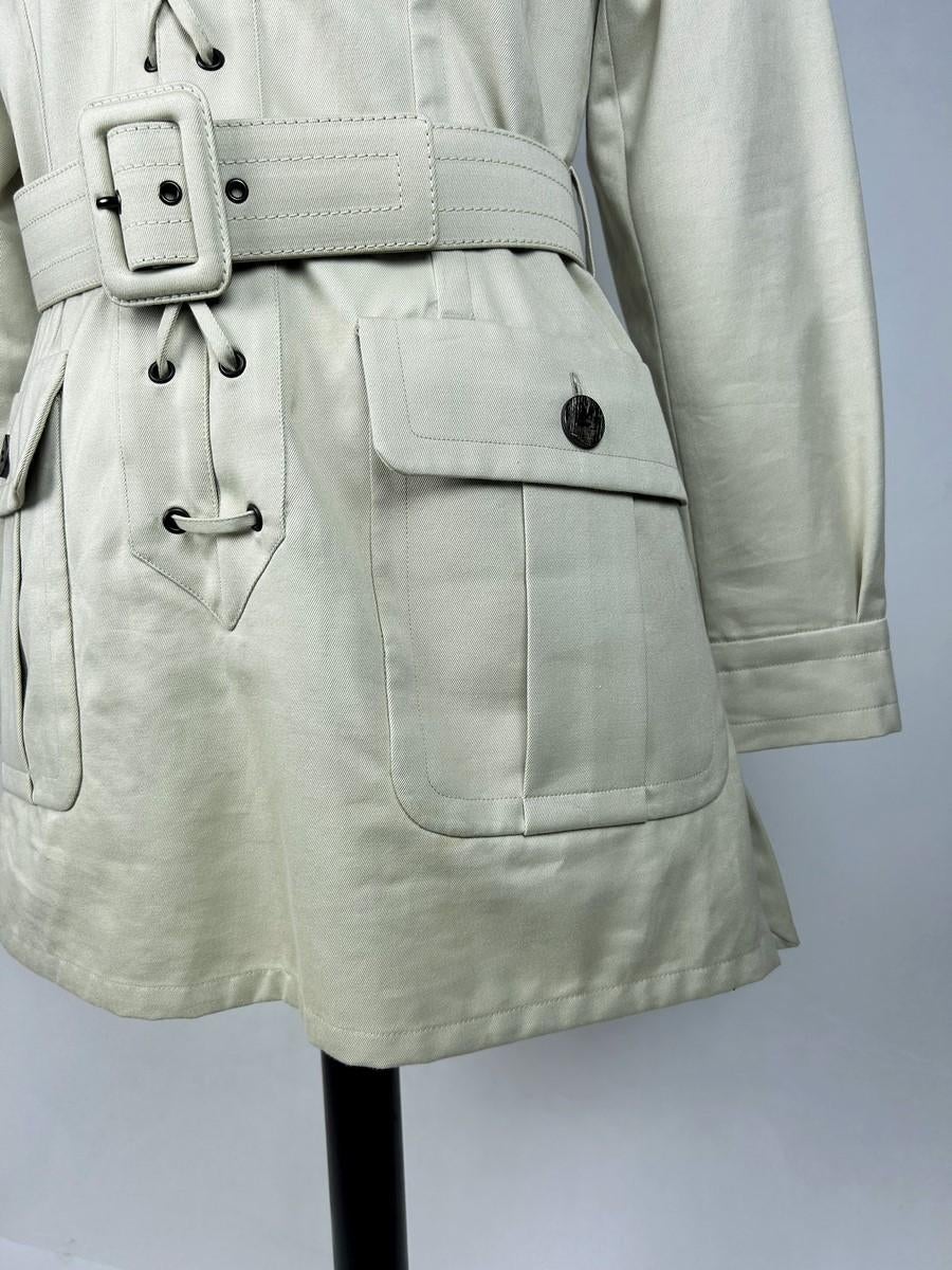 Women's or Men's Iconic Yves Saint Laurent Rive Gauche Saharienne Jacket Circa 1995 For Sale