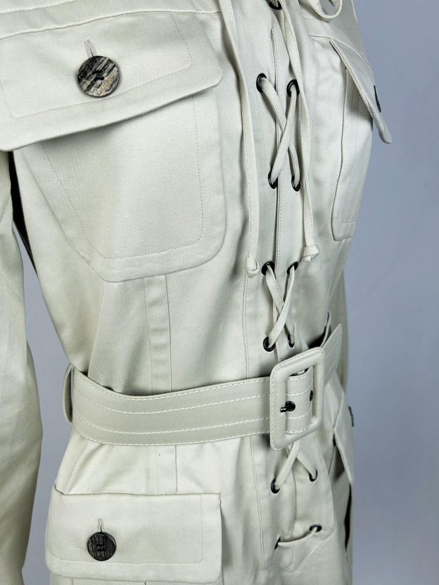 Iconic Yves Saint Laurent Rive Gauche Saharienne Jacket Circa 1995 For Sale 4