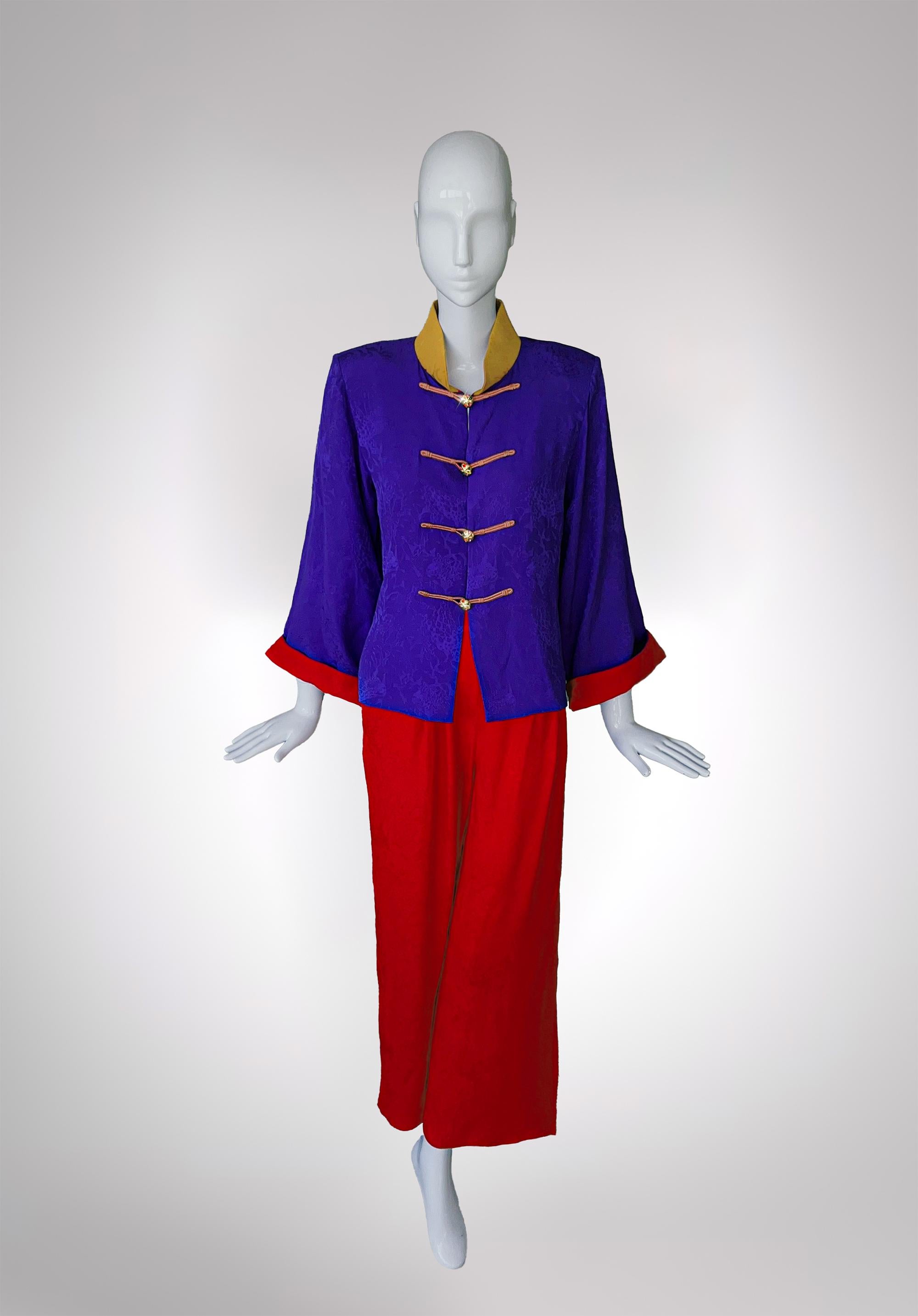L'iconico ensemble di Yves Saint Laurent SS 1993 Kate Moss Giacca da passerella Pantaloni Abito In condizioni ottime in vendita a Berlin, BE
