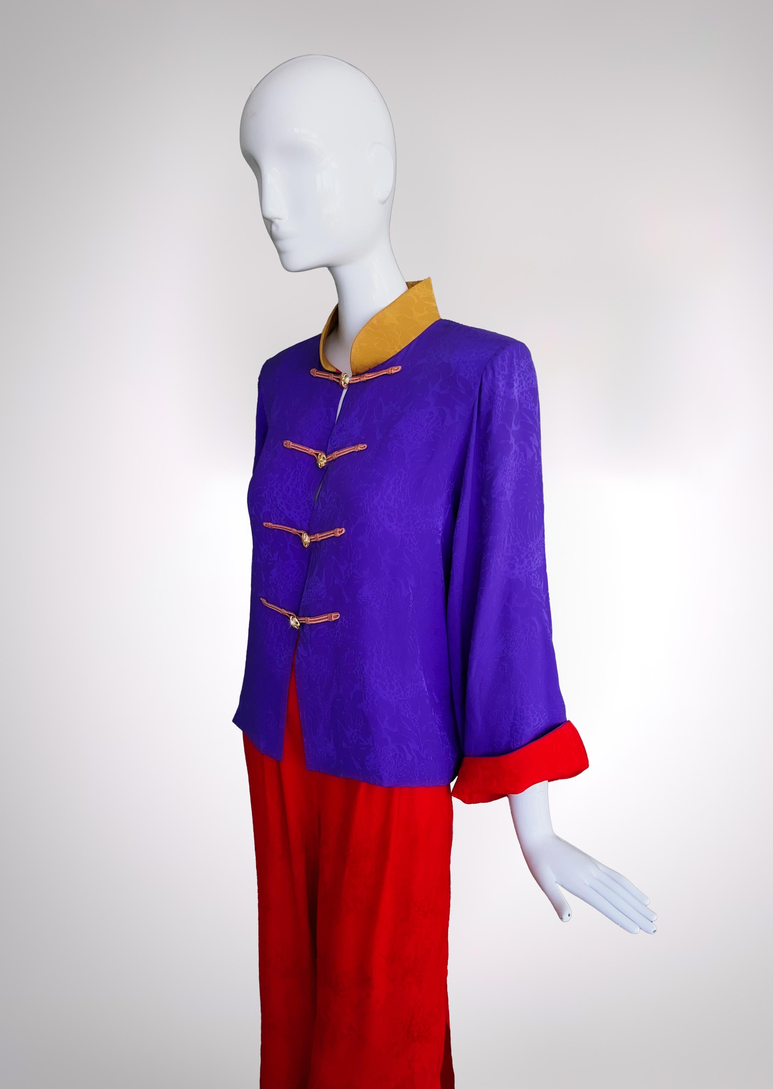 L'iconico ensemble di Yves Saint Laurent SS 1993 Kate Moss Giacca da passerella Pantaloni Abito in vendita 2