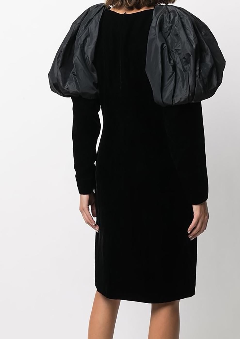 Women's Iconic Yves Saint Laurent YSL Evening Velvet and Silk Dress 