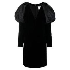 Iconic Yves Saint Laurent YSL Evening Velvet and Silk Dress 