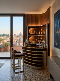 Iconico Mobile Bar di Design – Stile Willy Rizzo, Anni '70